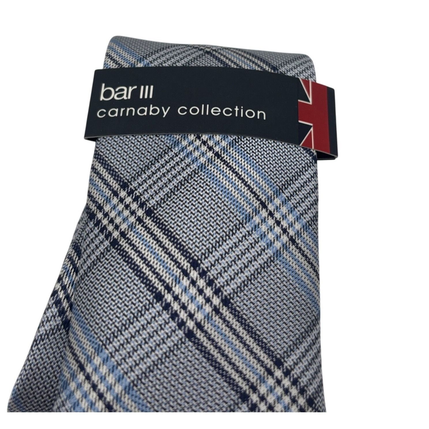 Bar III BAR III Carnaby Collection Harp Plaid Men’s Necktie, Blue, Size ONE SIZE - 5 Thumbnail