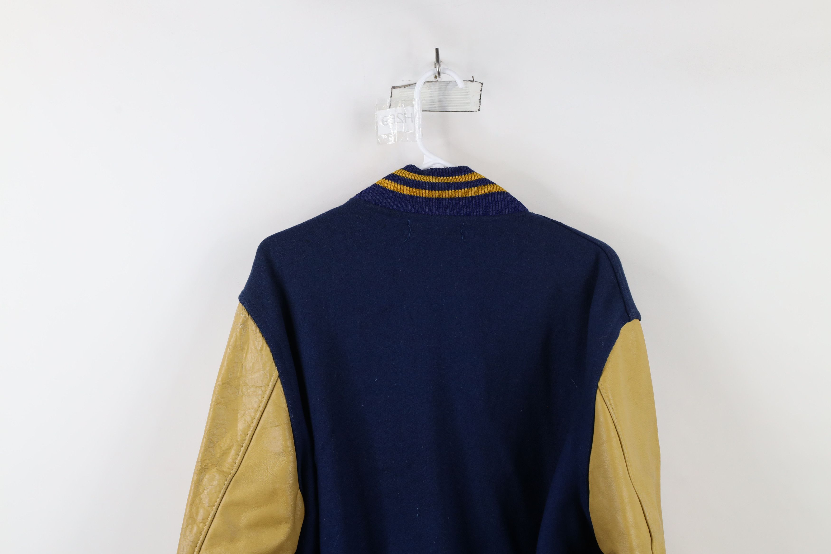 Vintage Vintage 70s Streetwear Leather Varsity Letterman Jacket USA Size US XL / EU 56 / 4 - 14 Thumbnail