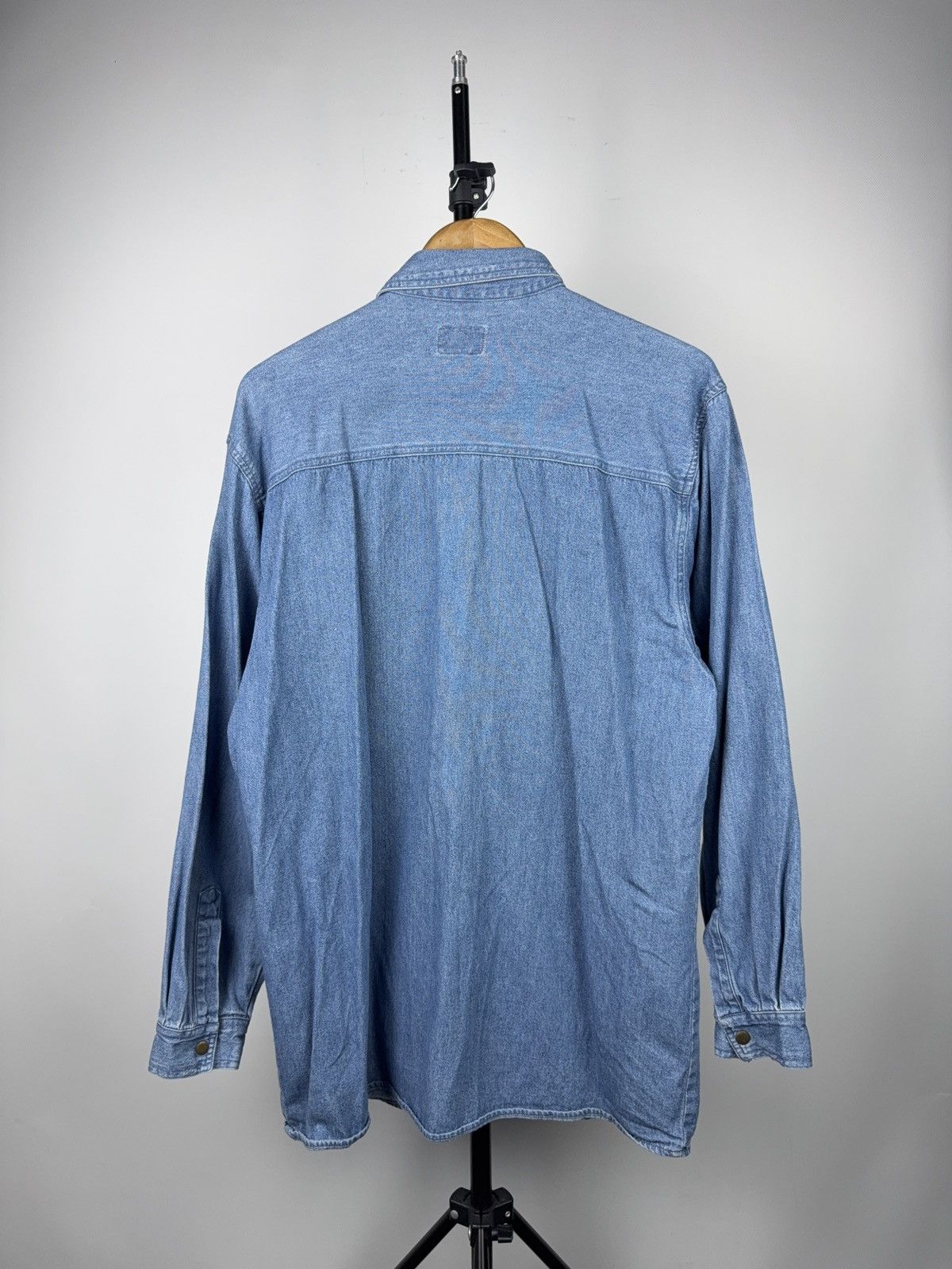 Vintage 90s Vintage Jacques Lorant Denim Cowboy Western Chain Shirt Size US XL / EU 56 / 4 - 13 Thumbnail