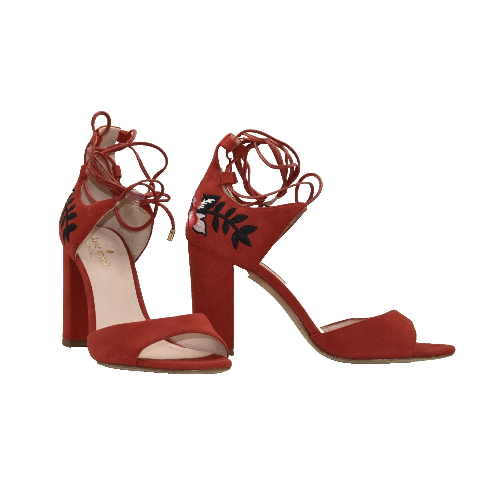 Kate Spade NWOB KATE SPADE Suede Accent Tie Block Heel Sandals Size 7 M Size US 7 / IT 37 - 1 Thumbnail