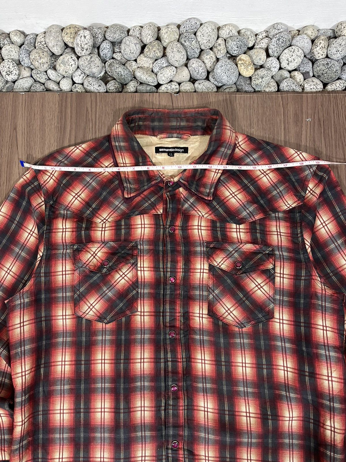 Japanese Brand × Tornado Mart × semanticdesign Semantic Design Double Collar Western Style Plaid Shirt Size US L / EU 52-54 / 3 - 11 Thumbnail