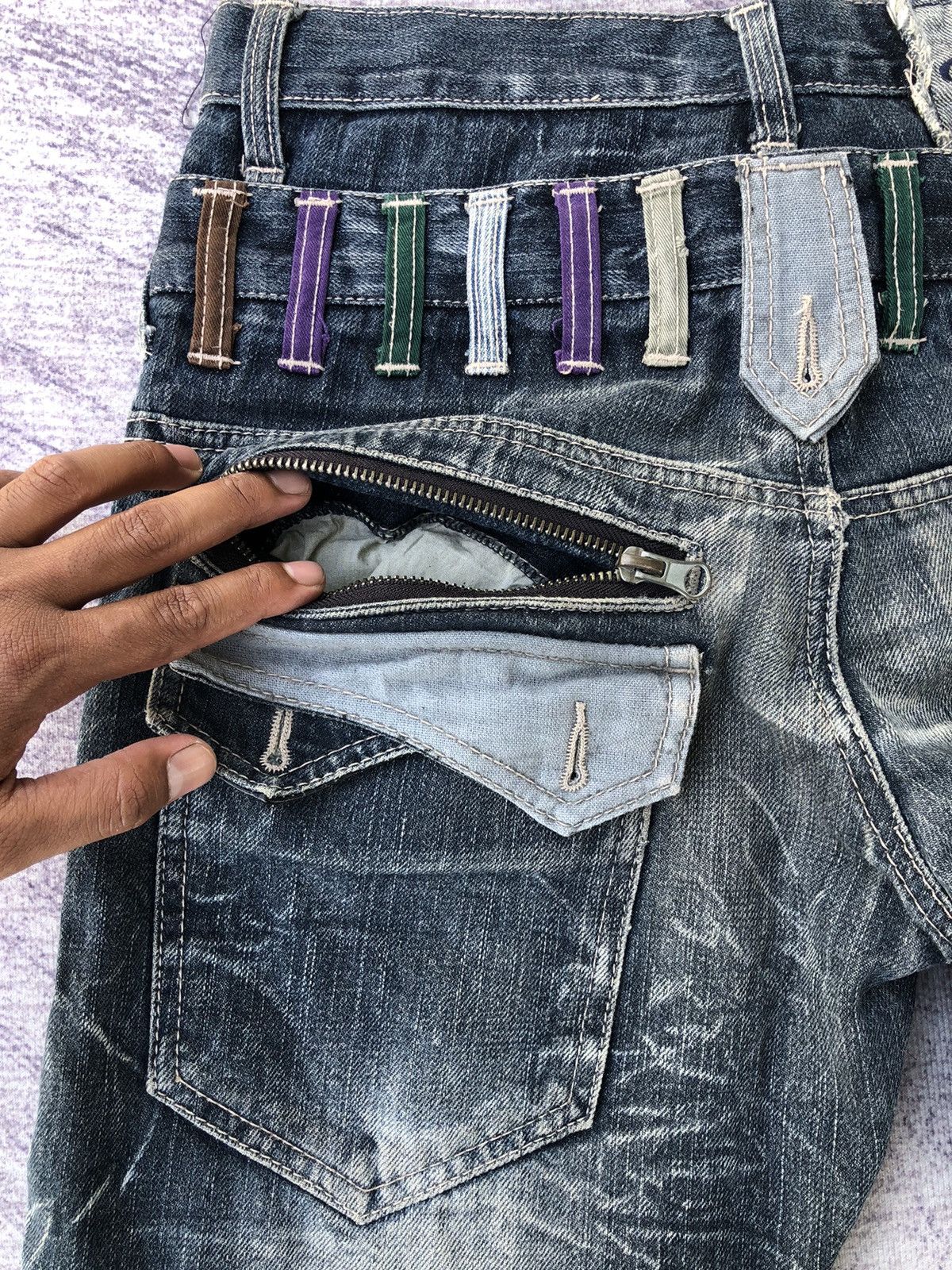 Japanese Brand × Jean Vintage Clothing Double Waist Jeans/Denim Size US 29 - 12 Thumbnail