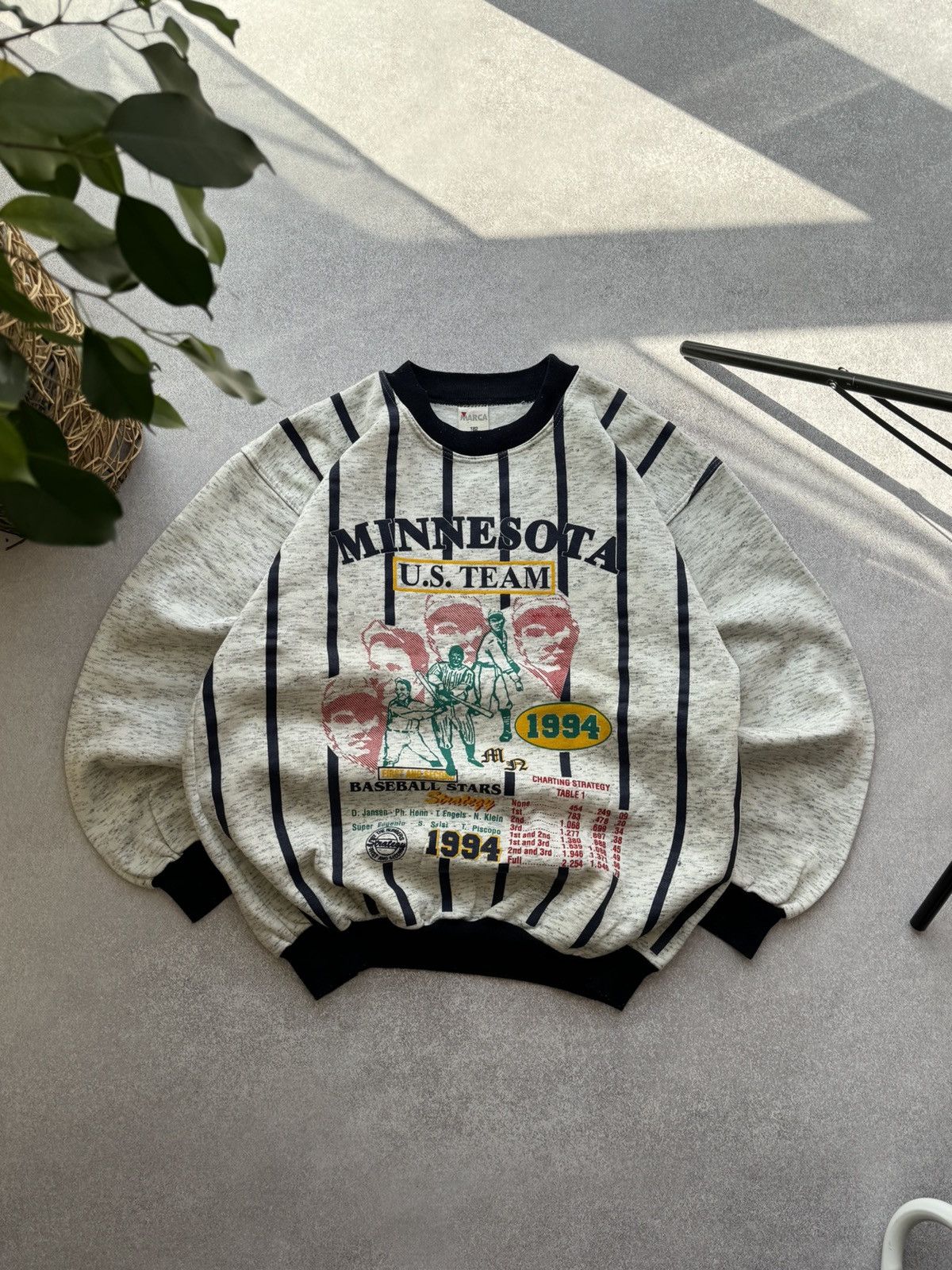 image of Vintage Minnesota U.s Team 1994 Sweatshirt in Grey, Men's (Size Medium)