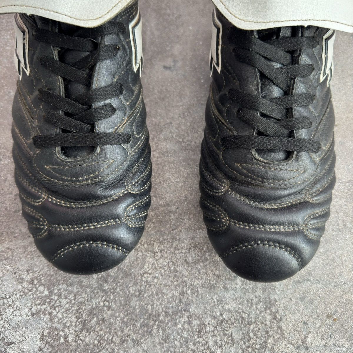 Lotto Sport × Vintage Lotto Vintage Black Leather Italian Soccer Cleats Size US 10.5 / EU 43-44 - 7 Thumbnail
