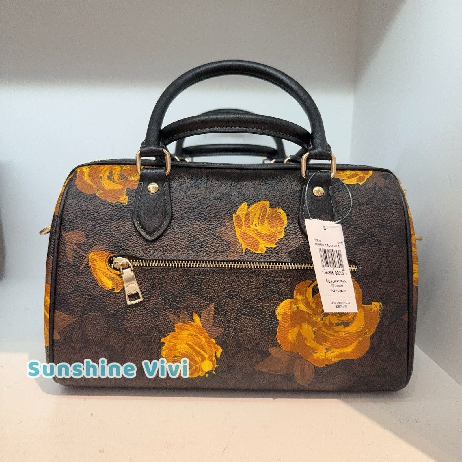 Coach NWT Coach CCE30 Rowan Satchel Bag Canvas &Leather Size ONE SIZE - 6 Thumbnail