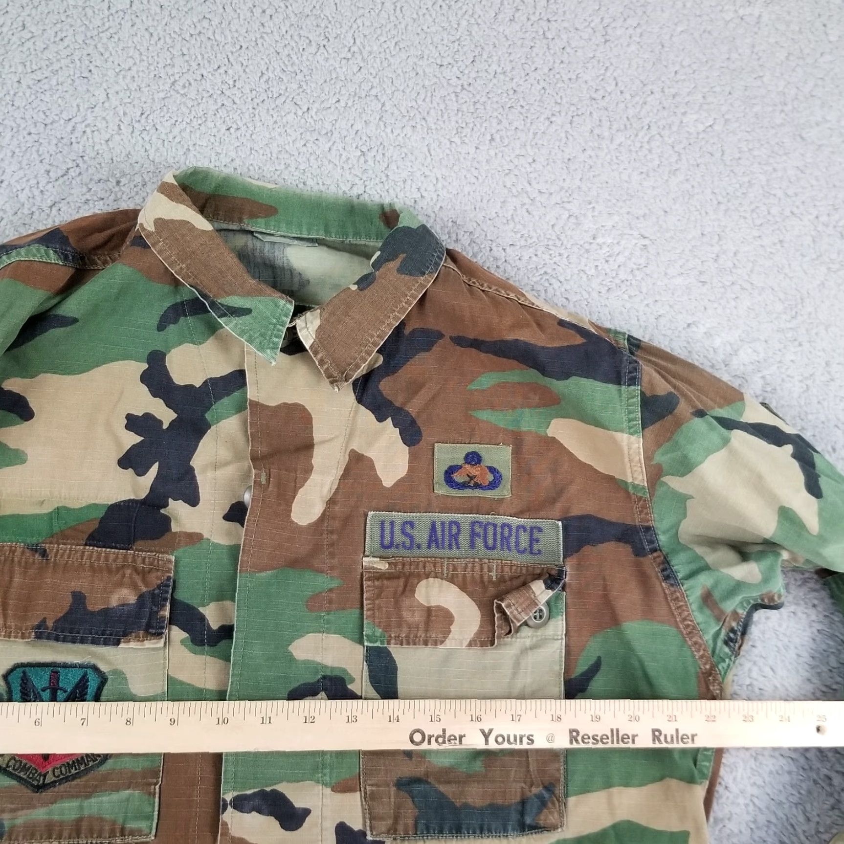 Vintage US Military Air Force Combat Field Shirt M Command Parachutist Patches Shirt Mens Medium Camouflage Vintage Size US M / EU 48-50 / 2 - 5 Thumbnail