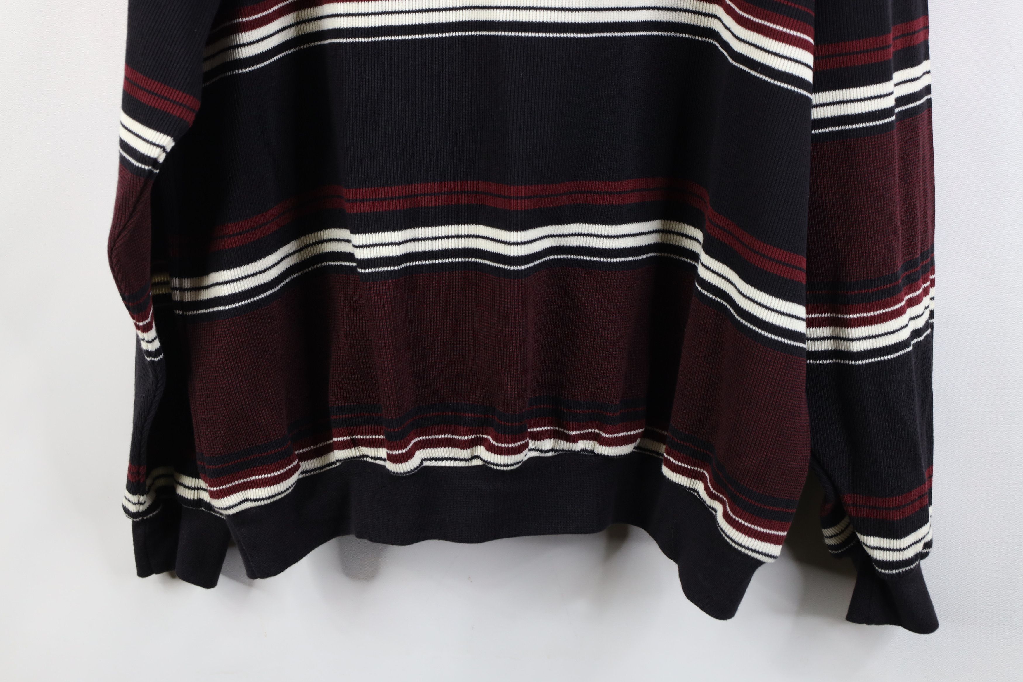Vintage Vintage 90s Streetwear Ribbed Knit Long Sleeve Pullover Polo Size US XL / EU 56 / 4 - 12 Thumbnail