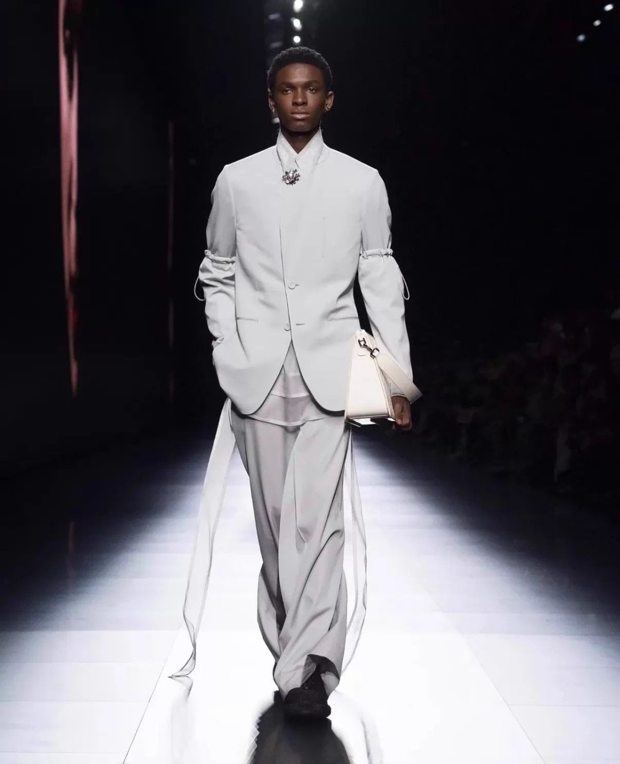 Dior Dior Men's 23fw Fog Gray Pleated Wide-Leg Trousers Size US 32 / EU 48 - 6 Thumbnail