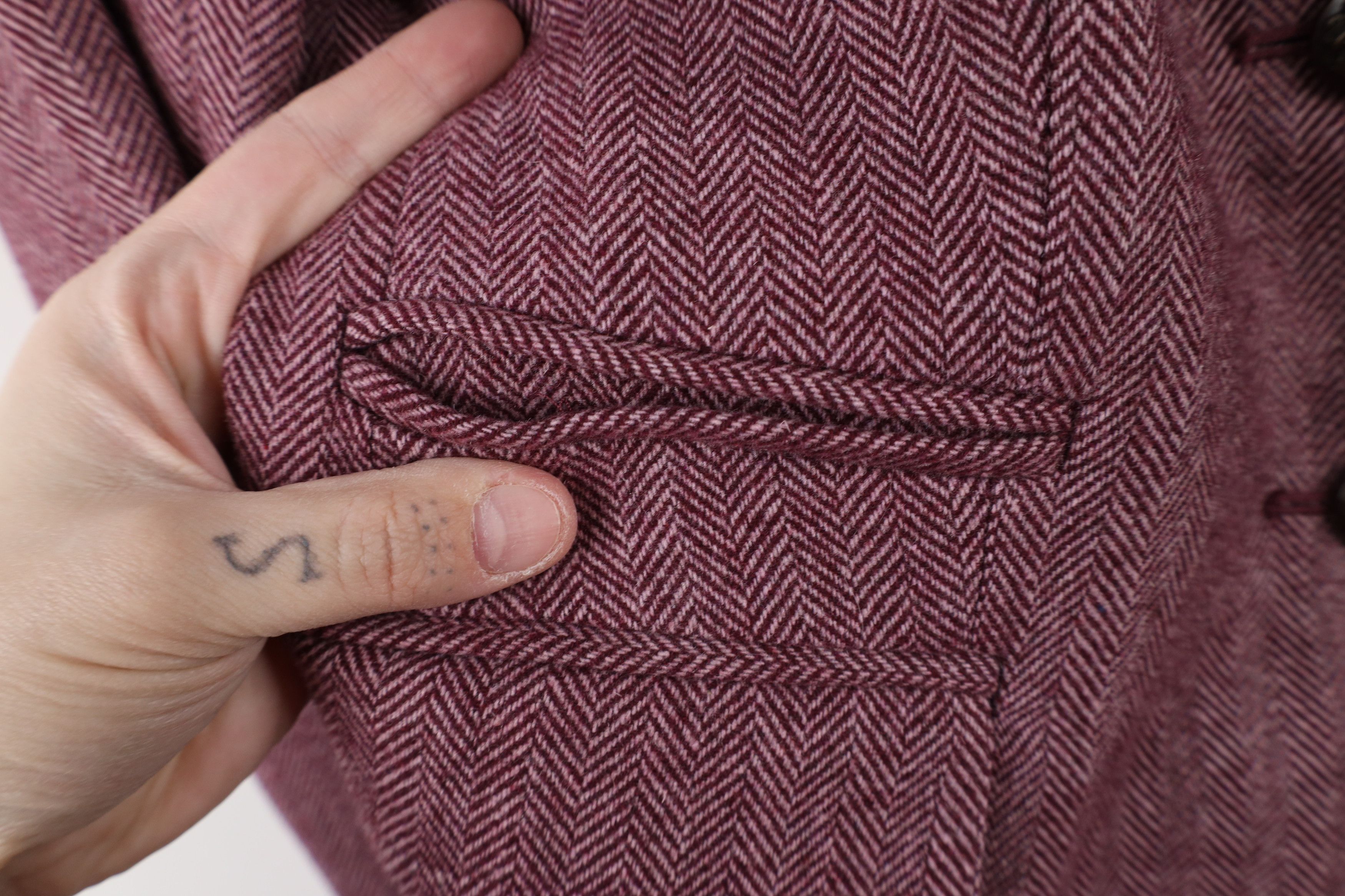 Banana Republic × Vintage Banana Republic Herringbone Academy Blazer Suit Jacket Beet Size L / US 10 / IT 46 - 5 Thumbnail