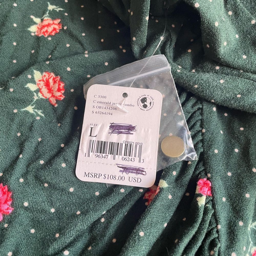 Free People NWT New $108 Free People Celia Floral Square Neck Long Slee Size L / US 10 / IT 46 - 7 Thumbnail