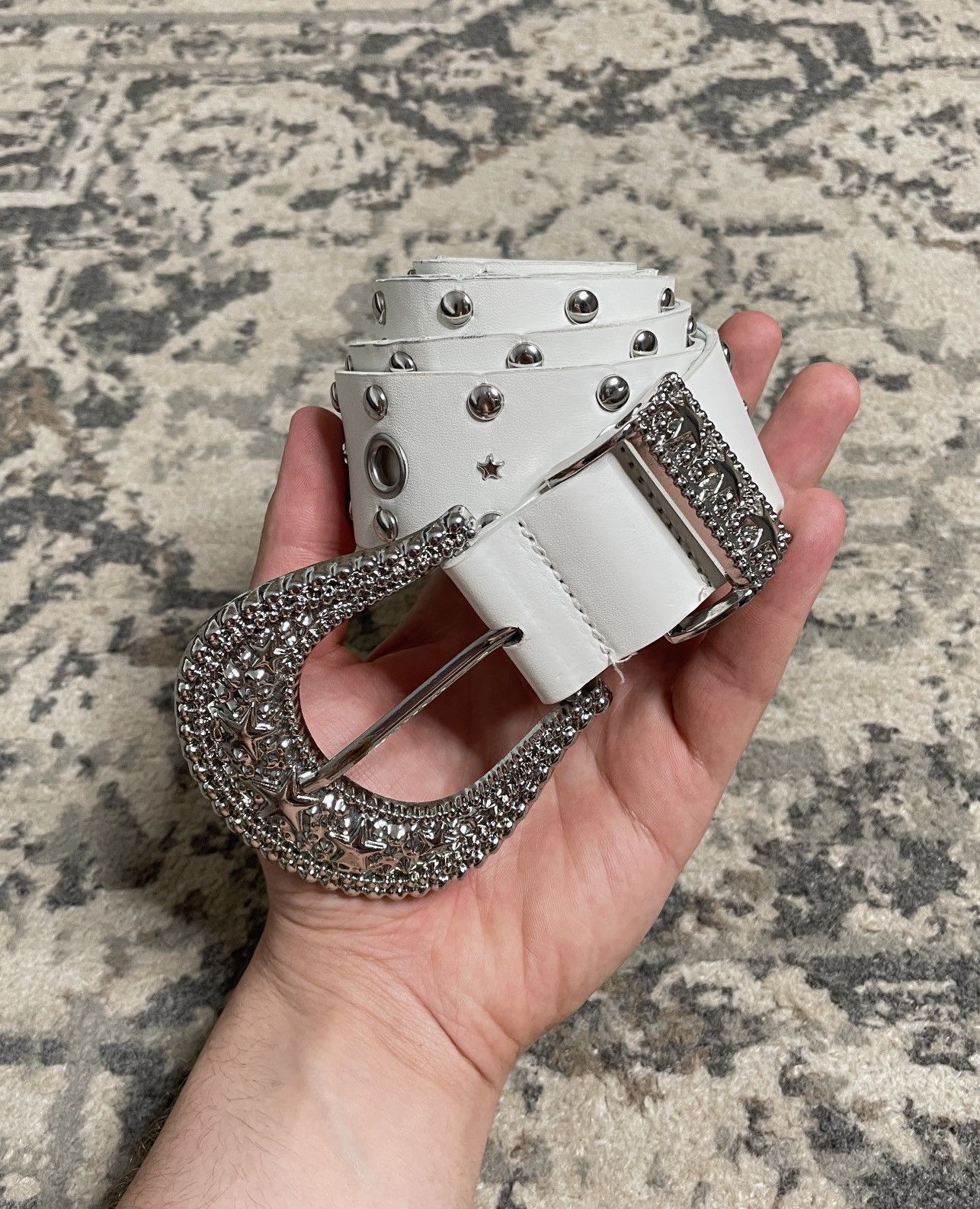 Off-White and Silver Belt 5385