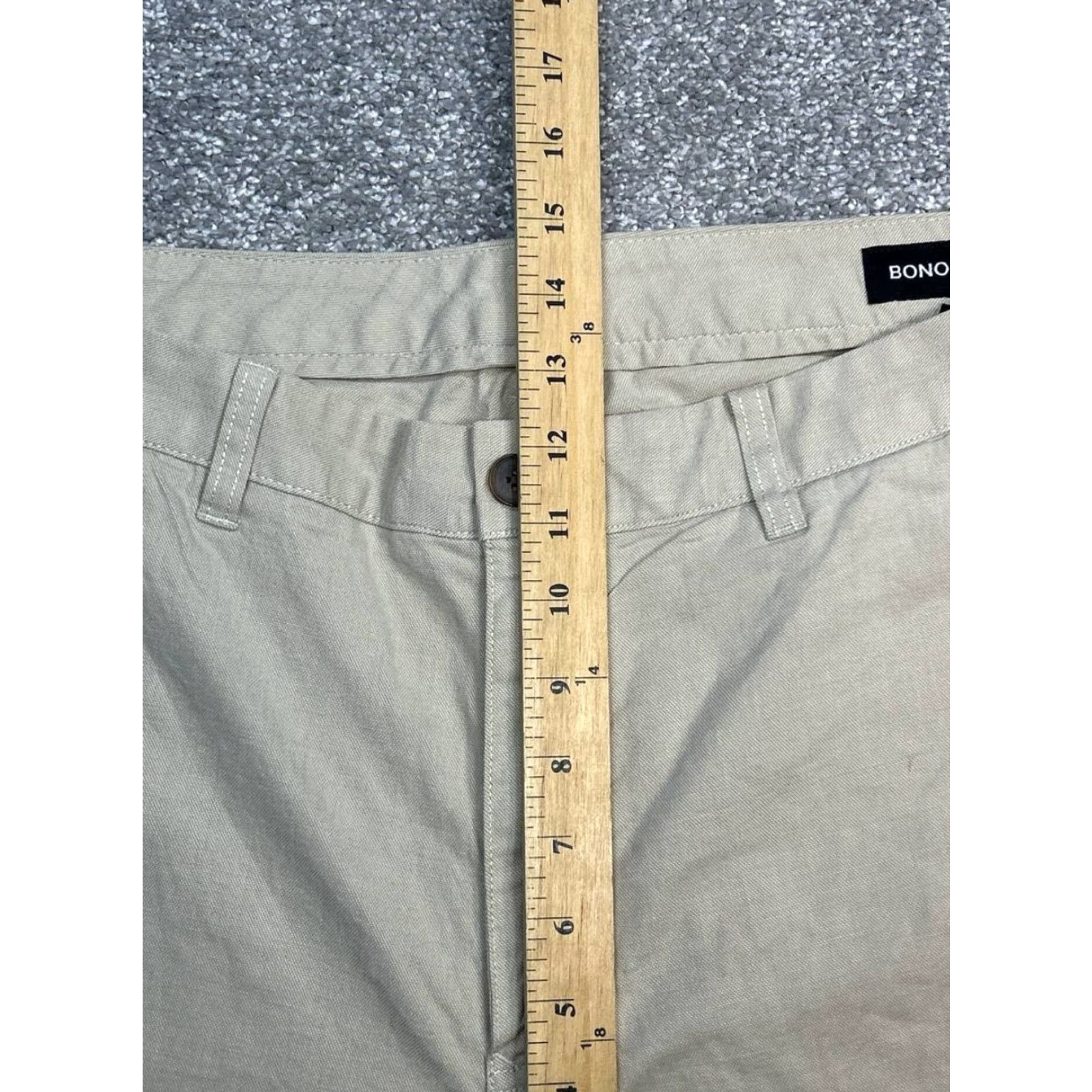 Bonobos Bonobos Chino Pants Mens 36 Beige Cotton Stretch Athletic High Rise Straight Leg Size US 36 / EU 52 - 5 Thumbnail