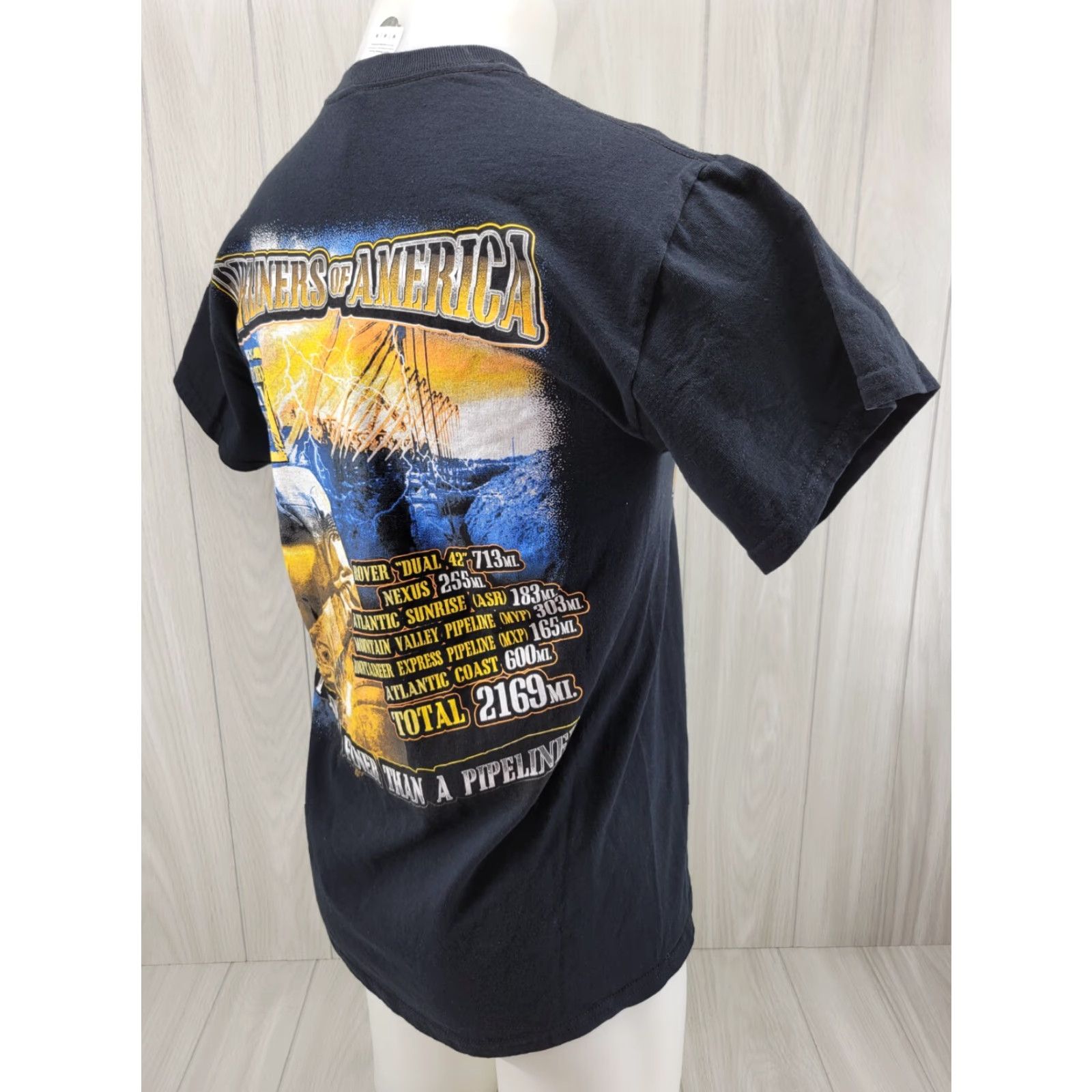 Gildan Pipeliners of Ameria Men's Shirt Size Medium Black T-Shirt Short Sleeve Gildan Regular Size US M / EU 48-50 / 2 - 6 Thumbnail