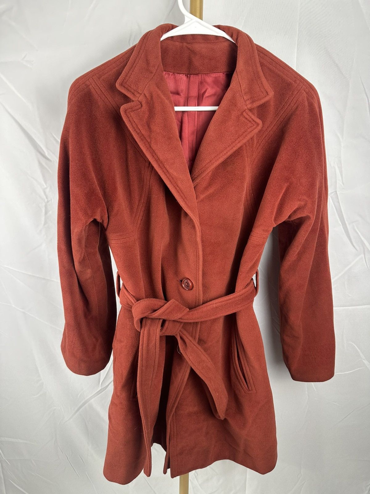 Vintage Vintage Juli De Roma Kajjmir Man Made Cashmere Coat rust red Size S / US 4 / IT 40 - 1 Thumbnail