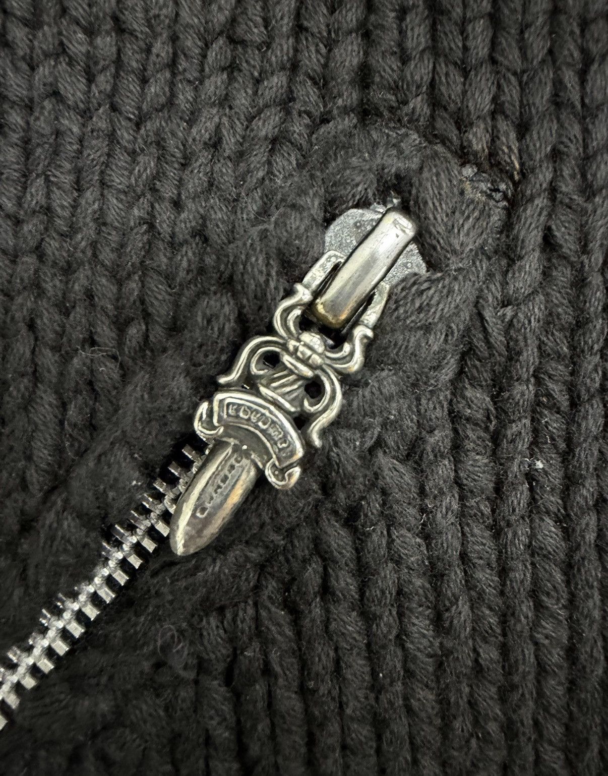 Chrome Hearts Chrome Hearts Thick Wool Knit Patch Sword Zip Cardigan Size US S / EU 44-46 / 1 - 4 Thumbnail