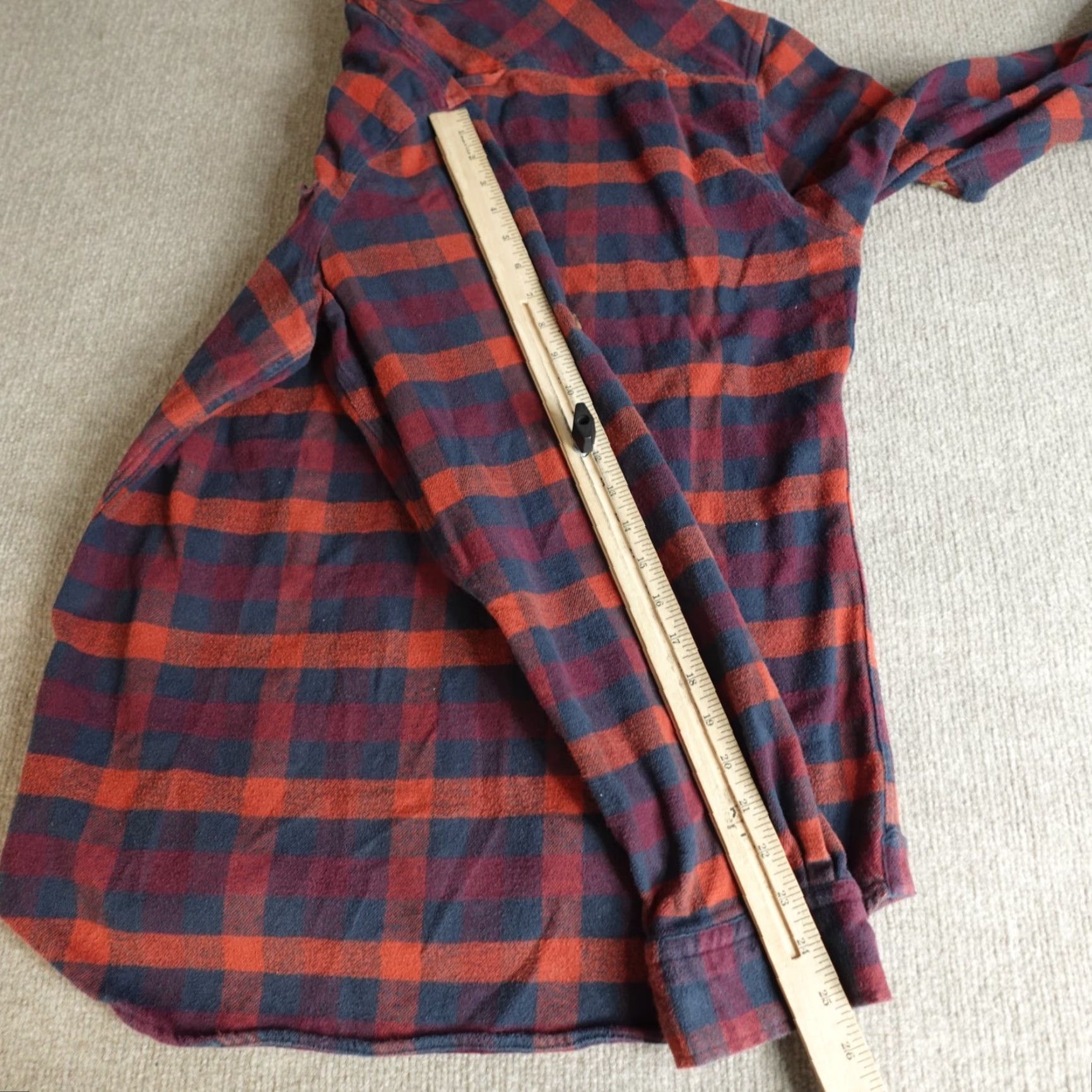 Vintage Fjallraven Mens Shirt L Orange Blue Plaid Flannel Slim Fit Button-Up Casual Travel Jacket? No, keep to original words. Size US L / EU 52-54 / 3 - 7 Thumbnail