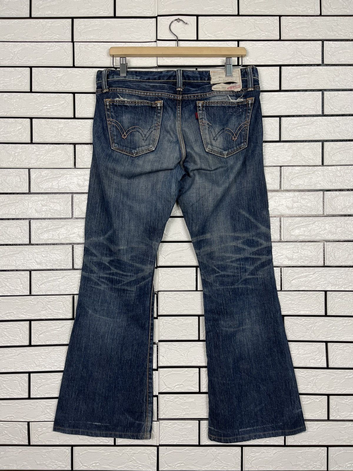 Japanese Brand Vintage Edwin Lot 503 Flare Denim Size 34" / US 12 / IT 48 - 7 Thumbnail