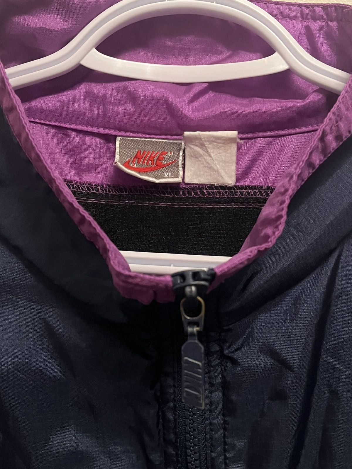 Nike Vintage Nike Windbreaker Grey Tag Grape Purple Size US XL / EU 56 / 4 - 4 Thumbnail