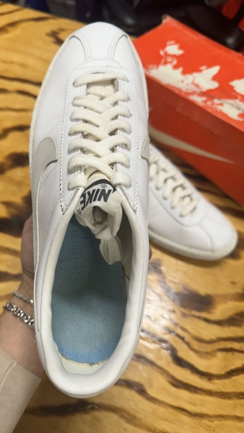 Nike Vintage 1982 Nike Bruin Leather Neutral Grey Size US 11.5 / EU 44-45 - 11 Thumbnail