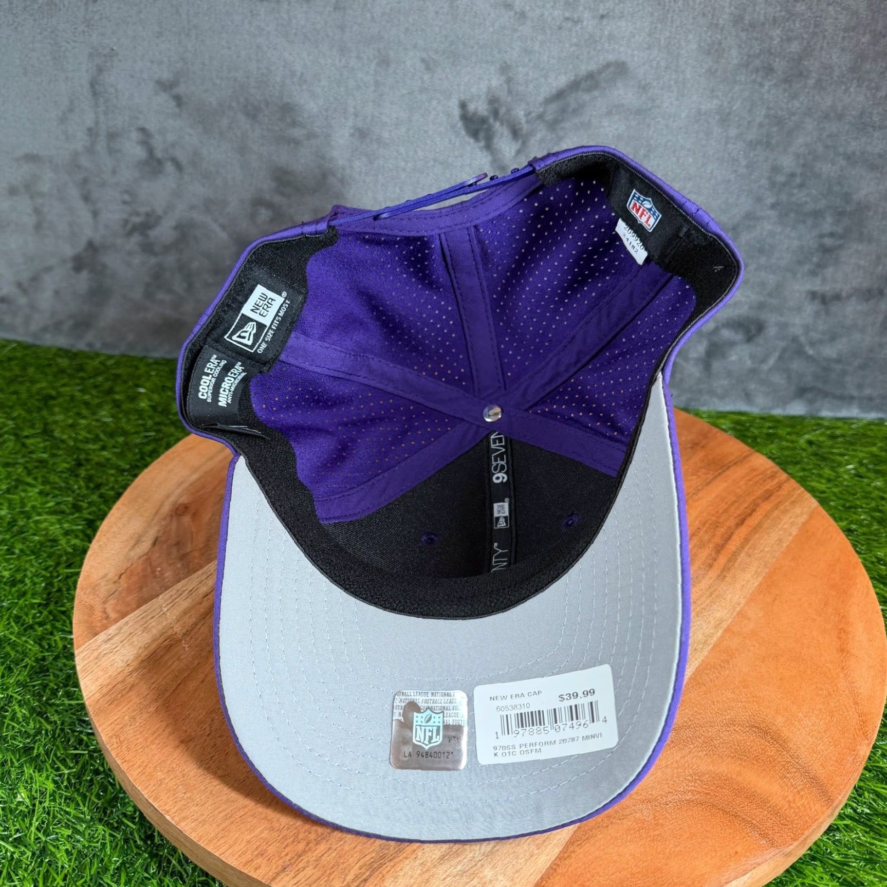 New Era New Era Minnesota Vikings NFL Purple 9FIFTY Stretch Snapback Hat Mens NWT Size ONE SIZE - 5 Thumbnail