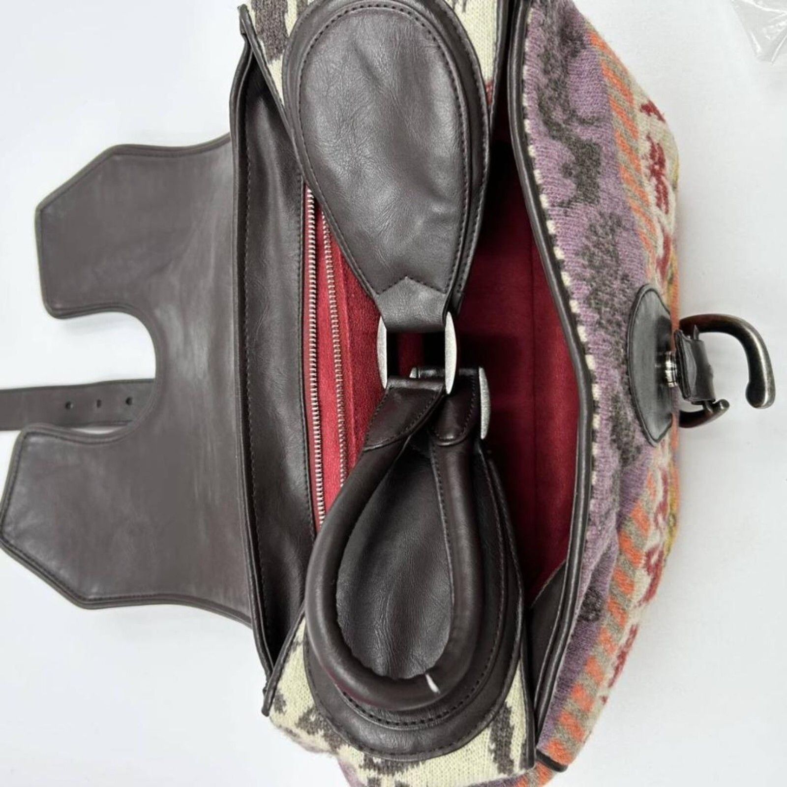 Stella McCartney Stella McCartney RARE Aztec Tweed & Vegan Leather Large Bag Size ONE SIZE - 10 Thumbnail
