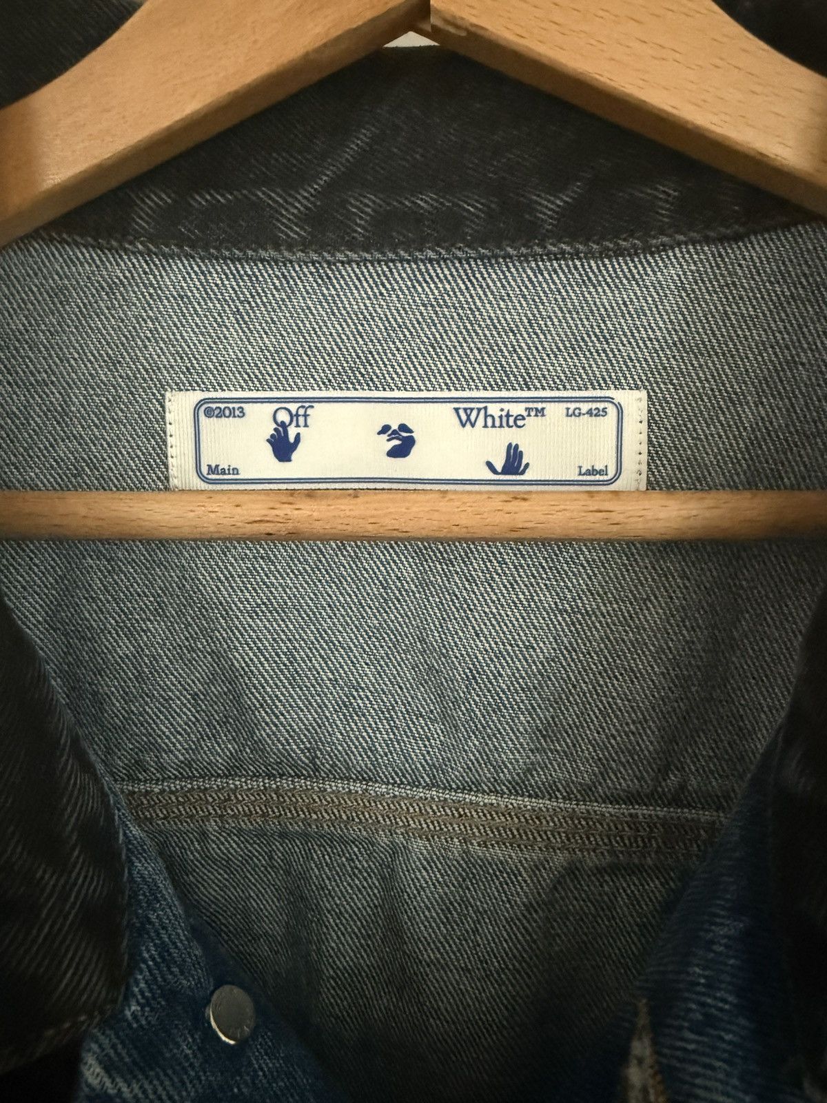 Off-White Off-White Dark Blue denim jacket Size US XL / EU 56 / 4 - 2 Thumbnail