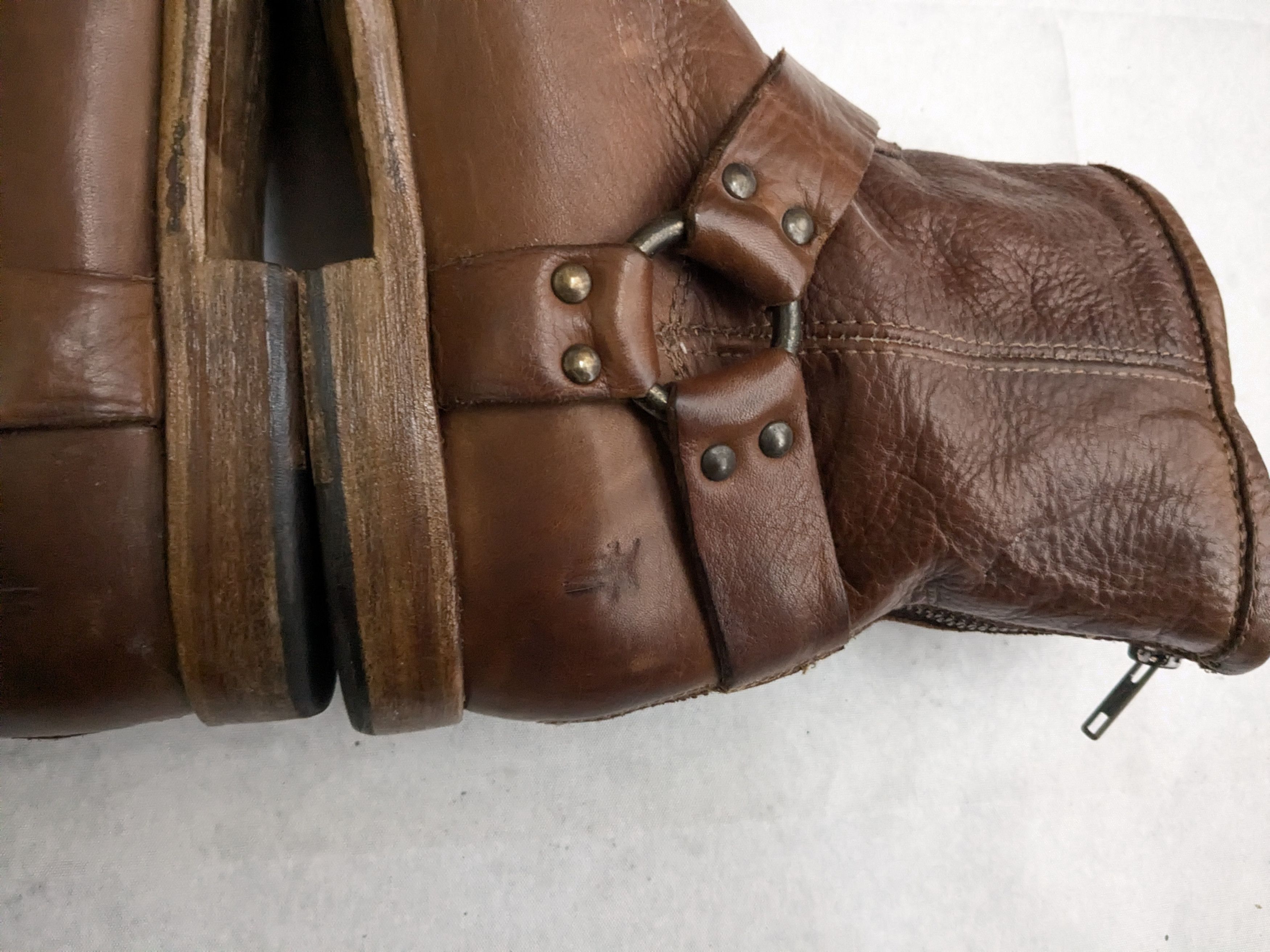 Frye Frye Harness Boots Brown Leather 10 D Motorcycle Biker Size US 10 / EU 43 - 12 Thumbnail