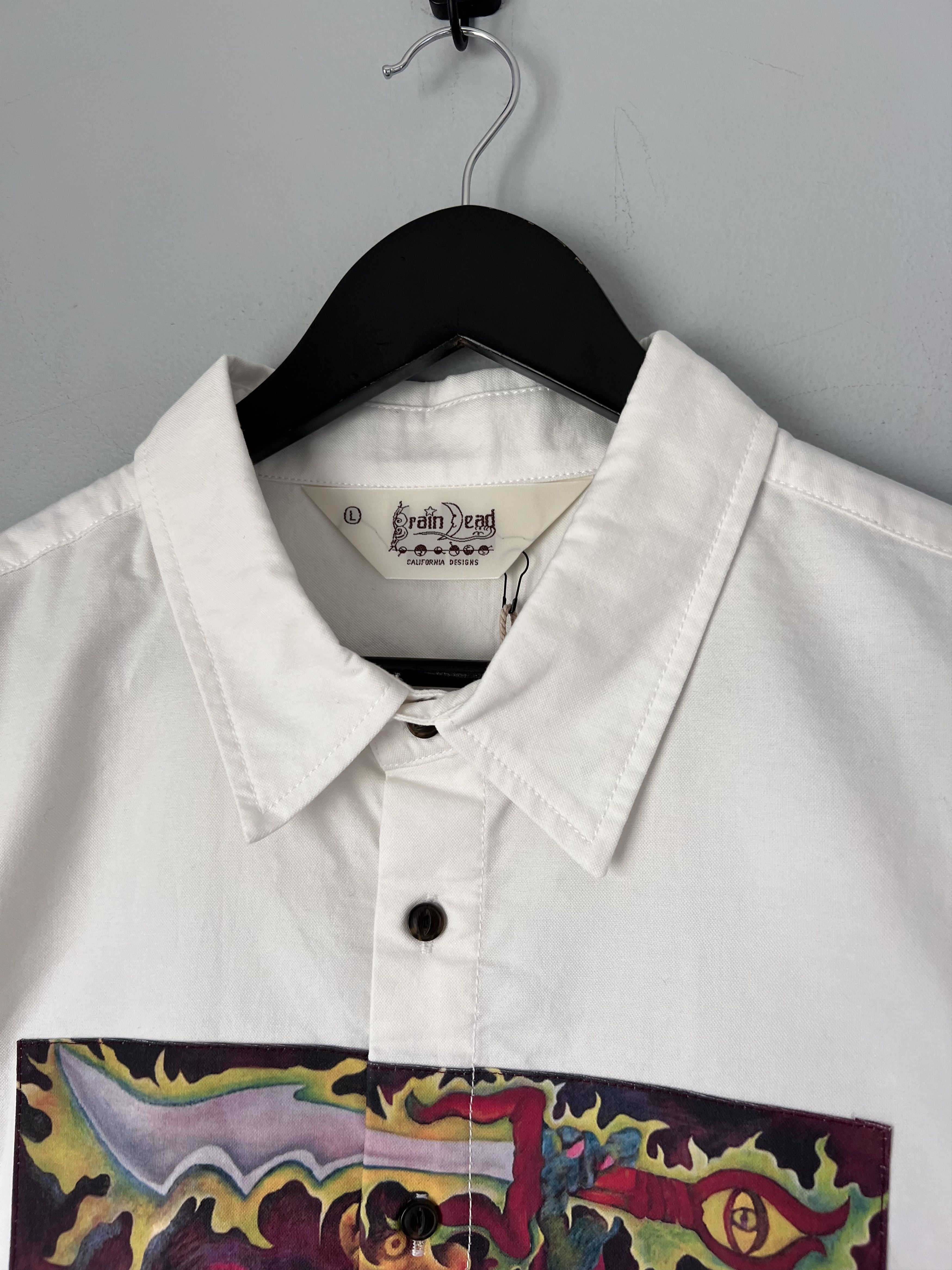 Brain Dead Brain Dead Mythic Star Oxford Shirt in White Size US L / EU 52-54 / 3 - 2 Thumbnail
