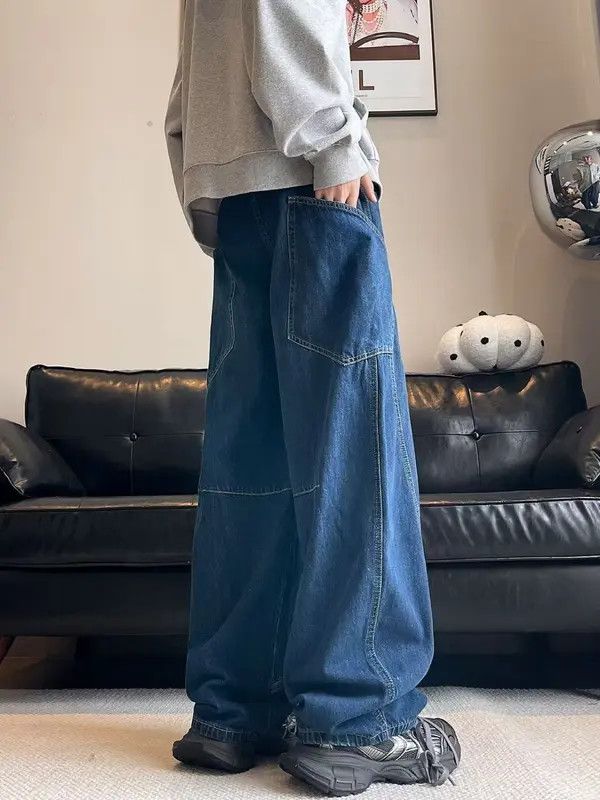 Japanese Brand Yuki Blue washed American vintage loose straight jeans y2k Size US 32 / EU 48 - 4 Thumbnail