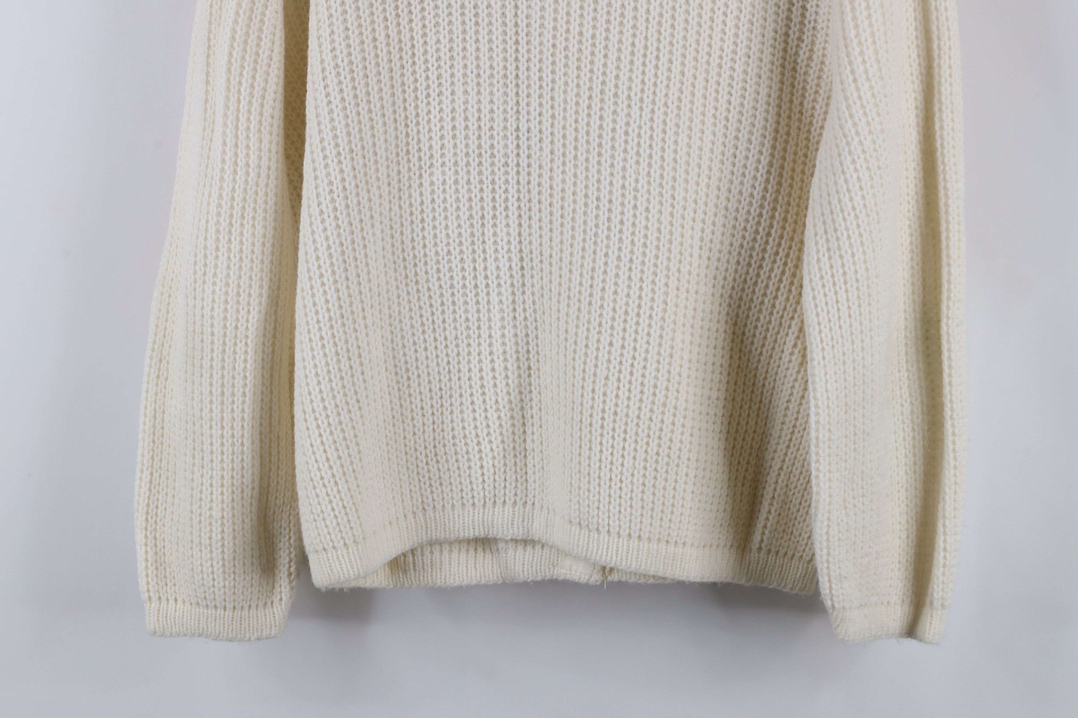 Vintage Vintage 50s 60s Rockabilly Leaf Ribbed Knit Cardigan Sweater Size M / US 6-8 / IT 42-44 - 12 Thumbnail