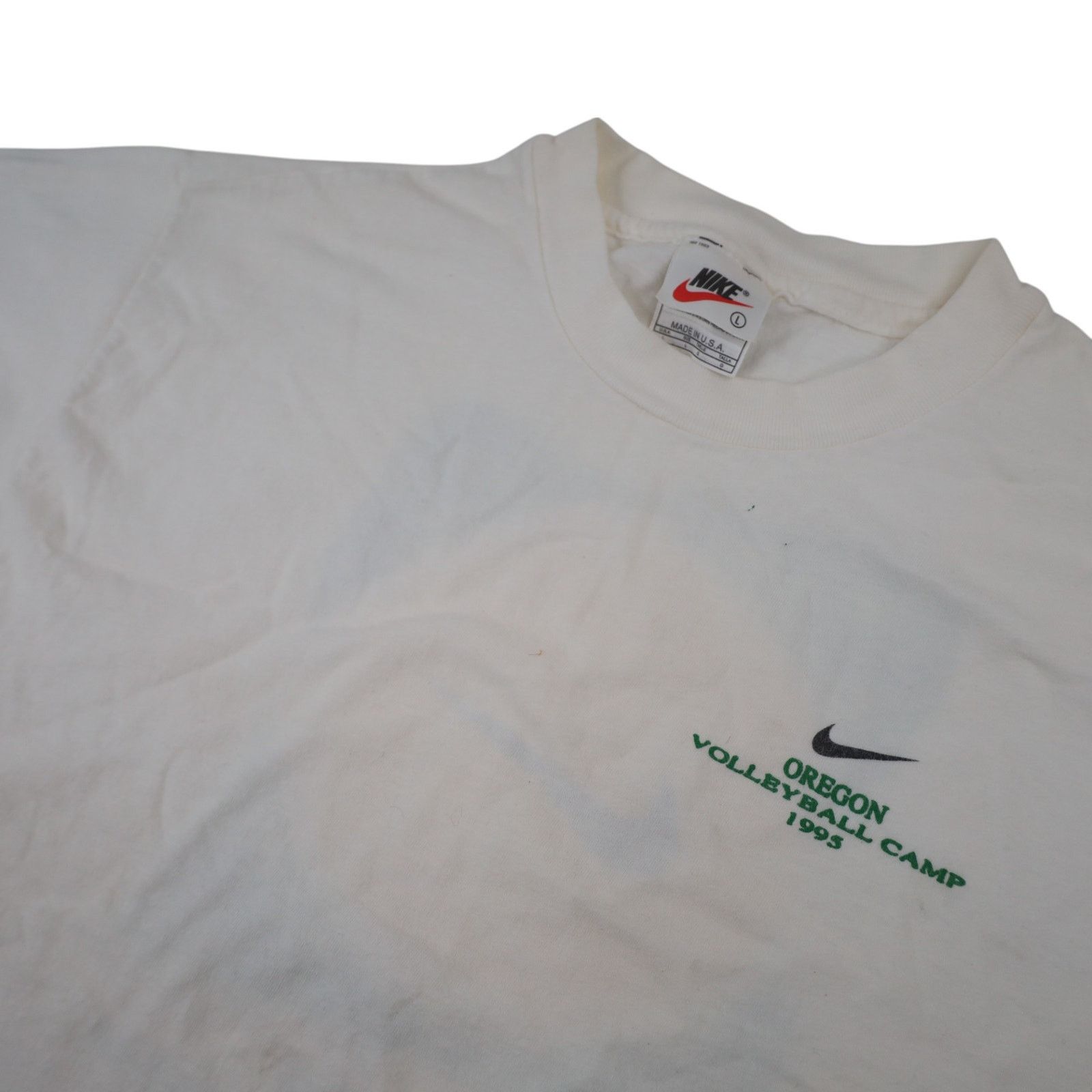 Nike × Vintage Vintage 1995 Nike Oregon Volleyball Camp Graphic T Shirt Size US L / EU 52-54 / 3 - 5 Thumbnail