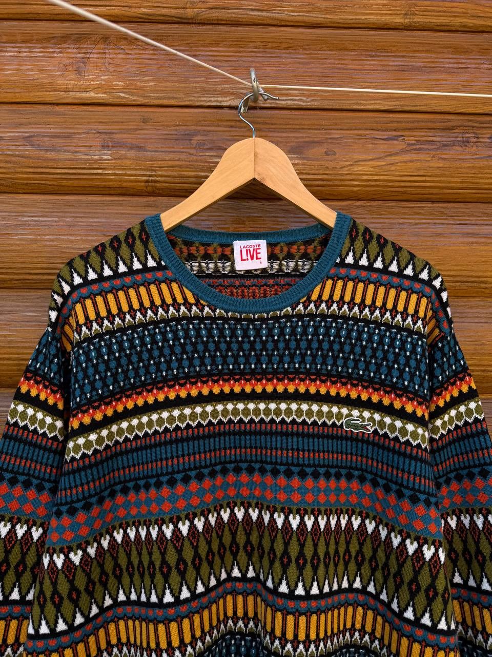 Lacoste Lacoste Sweater Coogi Style Lacoste Sweatshirt Size US XL / EU 56 / 4 - 2 Thumbnail