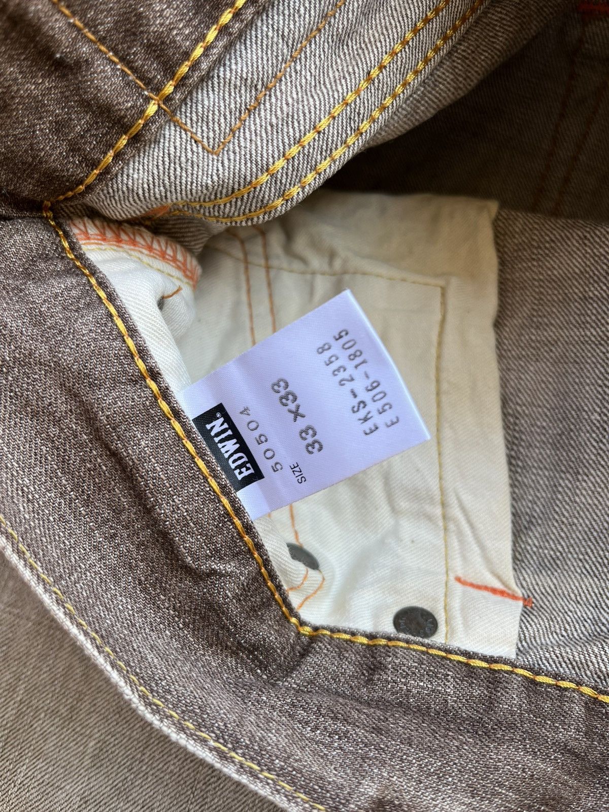 Edwin Vintage Edwin 505zx selvedge denim distress Size US 35 - 11 Thumbnail