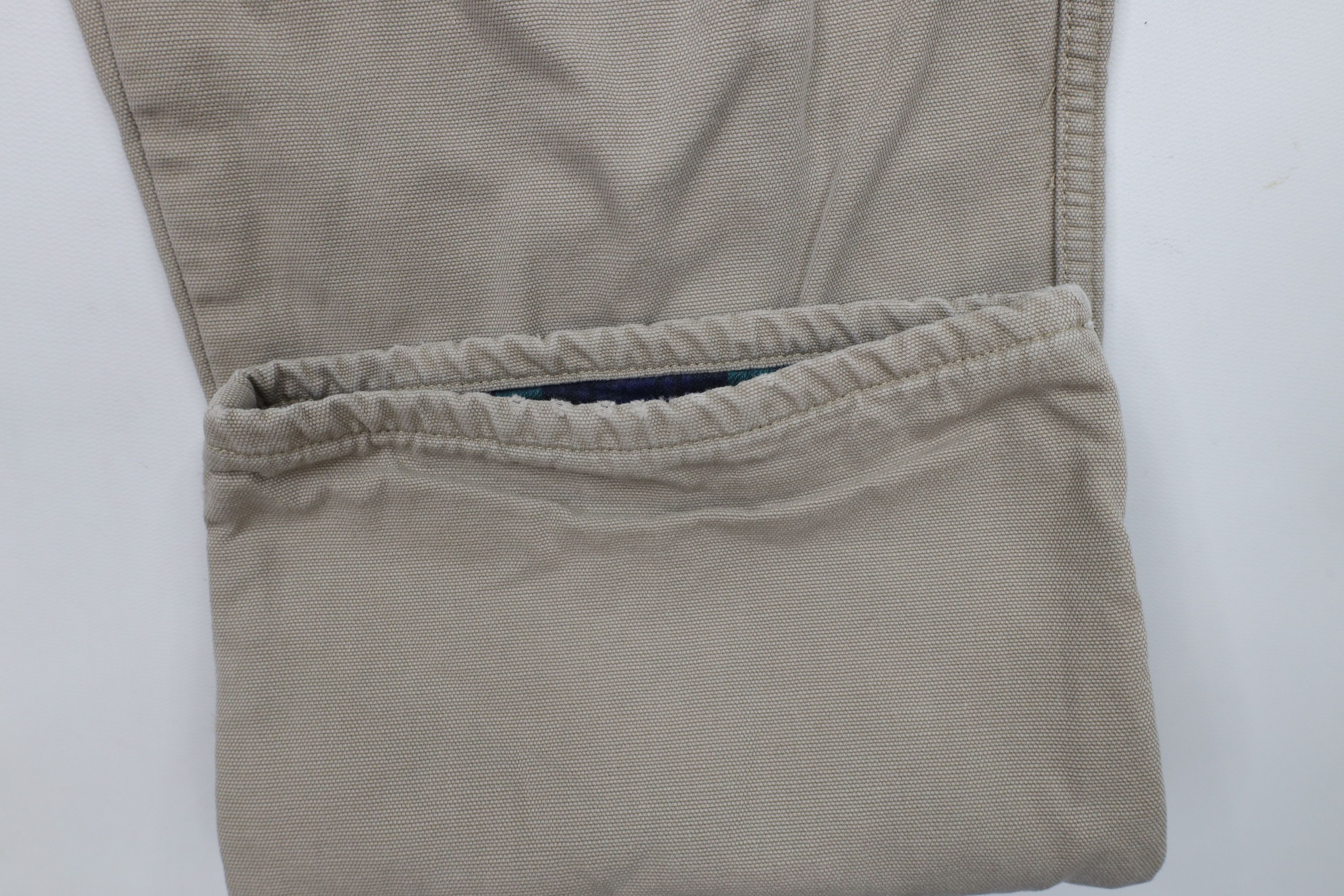 L.L. Bean × Vintage Vintage 90s LL Bean Flannel Lined Pathfinder Canvas Pants Size US 32 / EU 48 - 9 Thumbnail