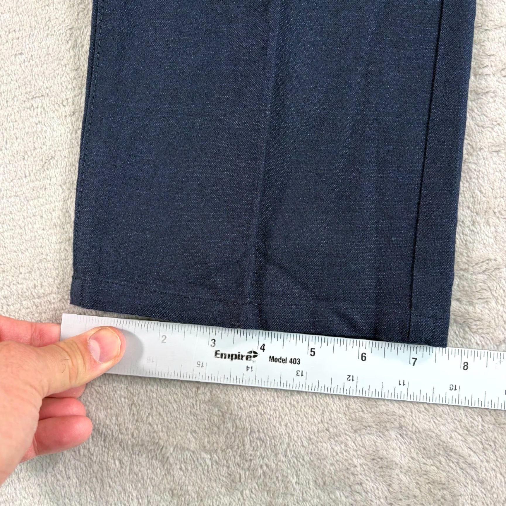 John Varvatos VINTAGE John Varvatos Collection Pants Men 33x31 Blue Wool Linen Blend Dress Pants Casual Formal Workwear Smashboard Size US 33 - 7 Thumbnail