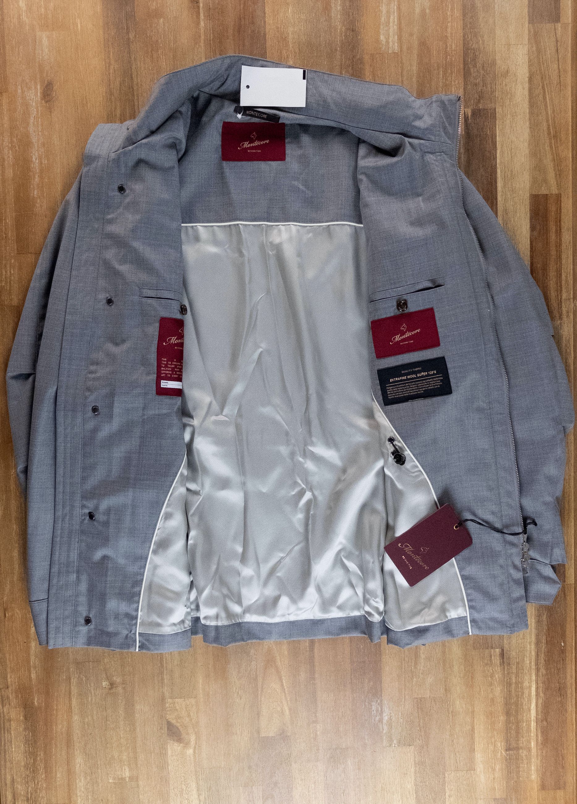 Montecore MONTECORE regular fit gray wool jacket 54 / XXL Size US XXL / EU 58 / 5 - 9 Thumbnail