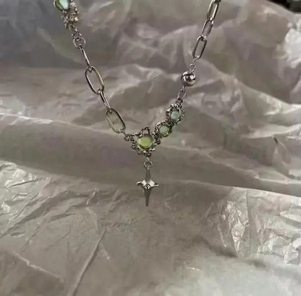 Jewelry STAR Crystal Gem Chain Link Pendant Necklace Size ONE SIZE - 3 Thumbnail