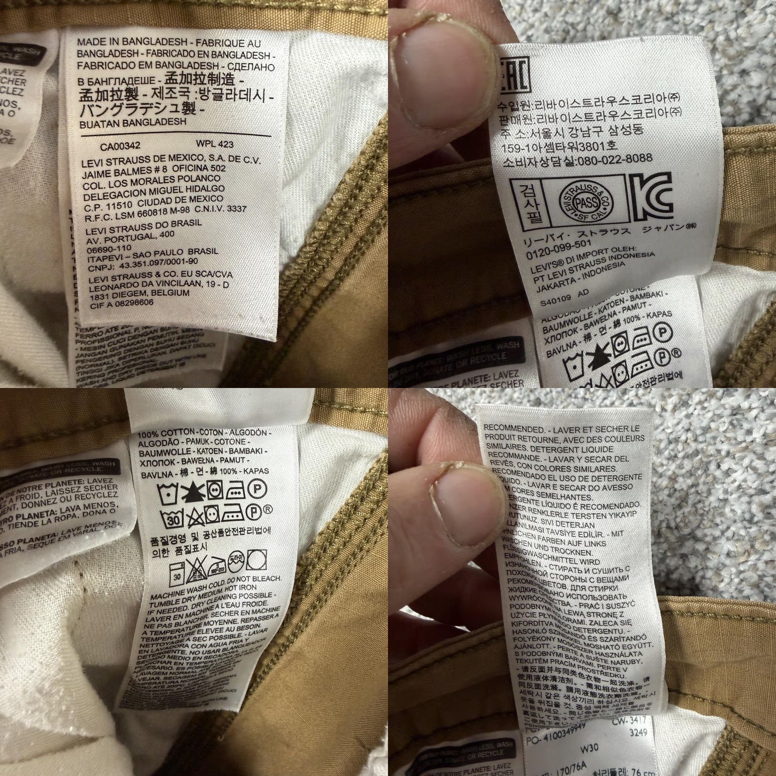 Levi's Levi's Cargo Shorts 30 Tan Cotton Canvas Cargo Pockets Hiking Outdoor Mens Regular Inseam 8in Beige Utility Streetwear Size US 30 / EU 46 - 9 Thumbnail