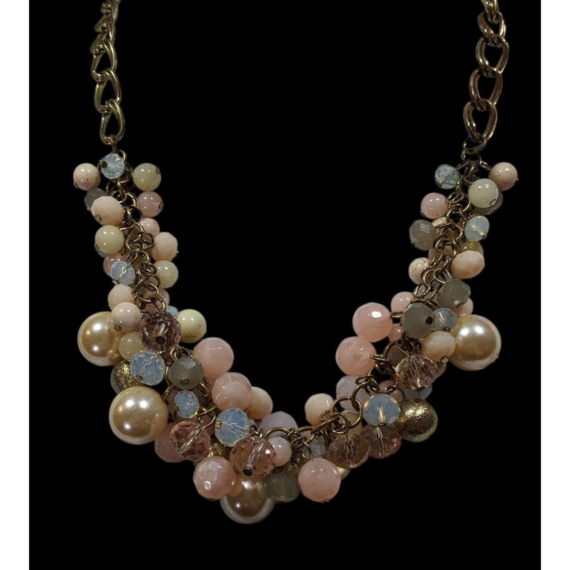 Other Retro Coquette Glam Pastel Beaded Cluster Necklace Size ONE SIZE - 4 Thumbnail