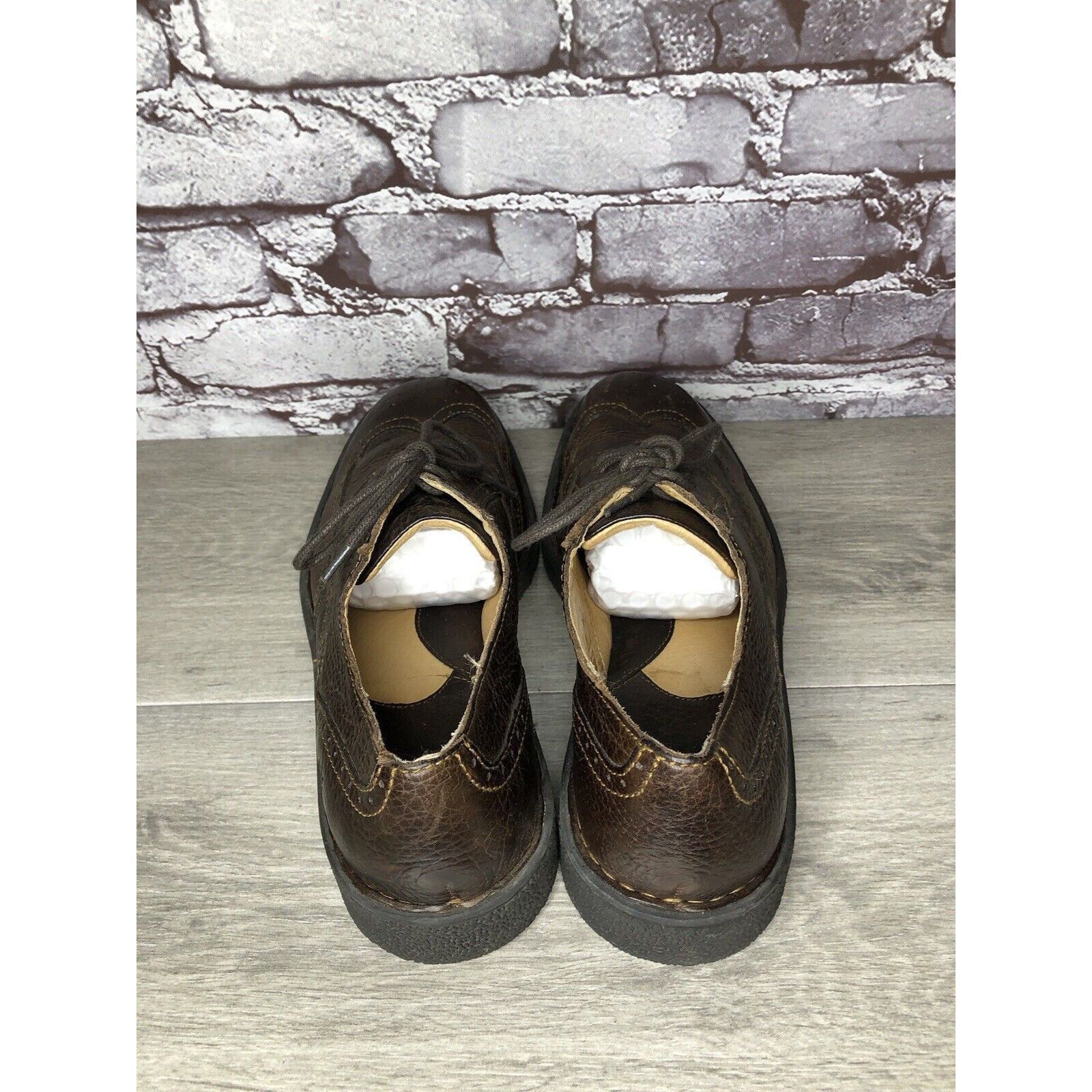 Born Born Brown Leather Brogue Wingtip Oxfords Lace Casual Shoes Size US 10 / EU 43 - 6 Thumbnail