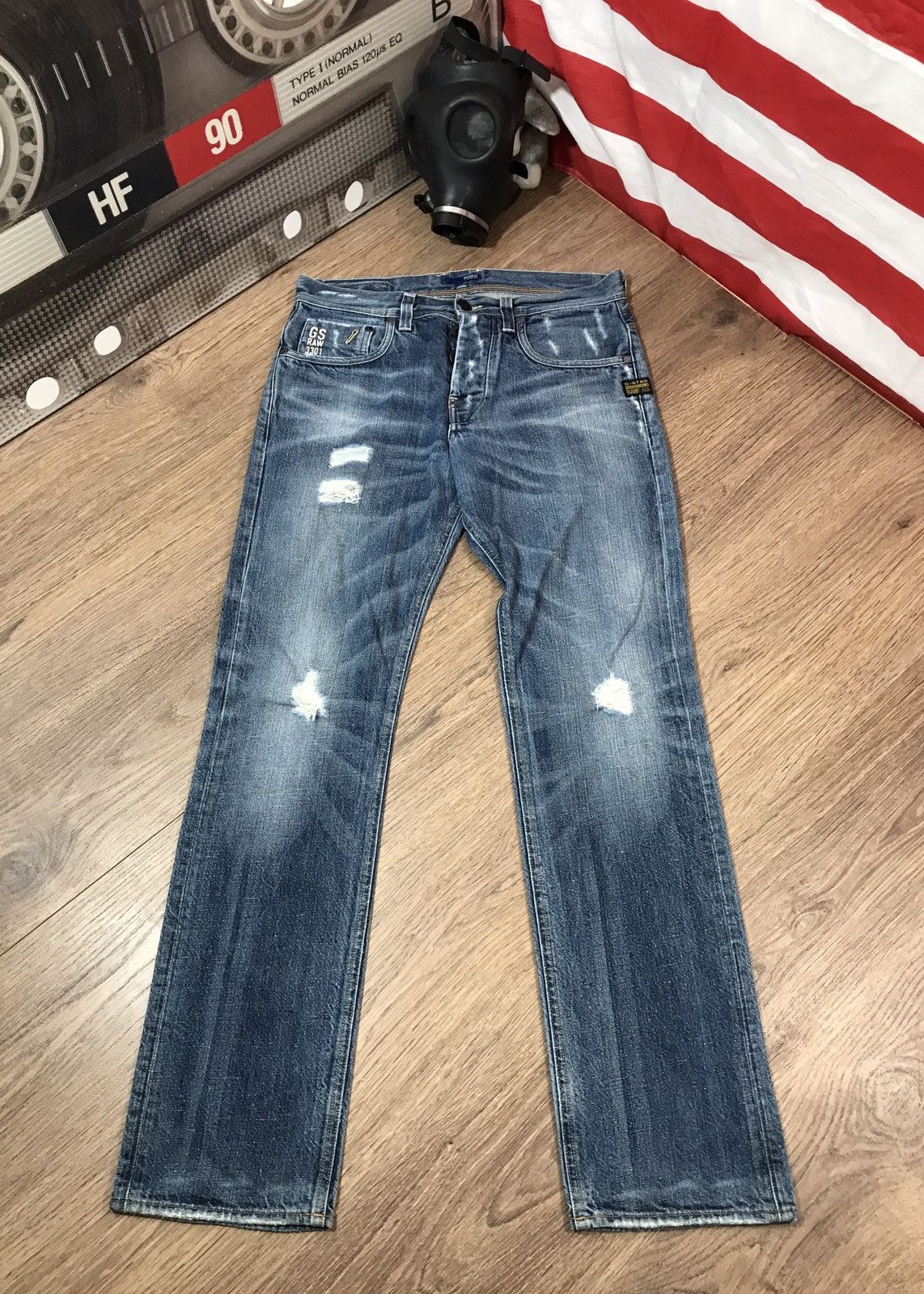 Vintage G Star Raw Distressed Denim Pants Jeans