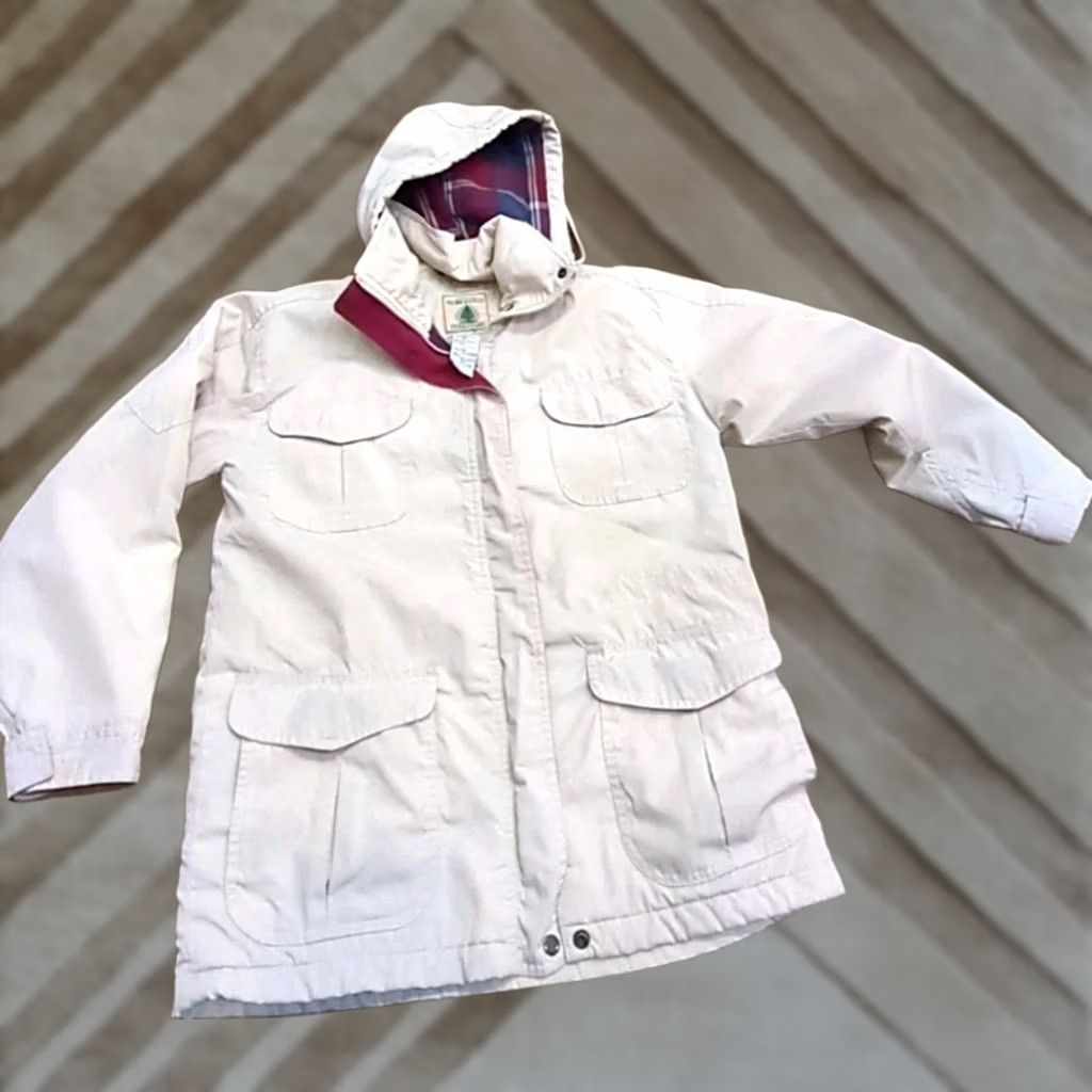 Vintage Northwest Territory Mens Small Coat Jacket Hooded Stand-Up Collar Zip Full Zip Lined Pockets Beige Tan Overcoat Jacket Size US S / EU 44-46 / 1 - 1 Thumbnail