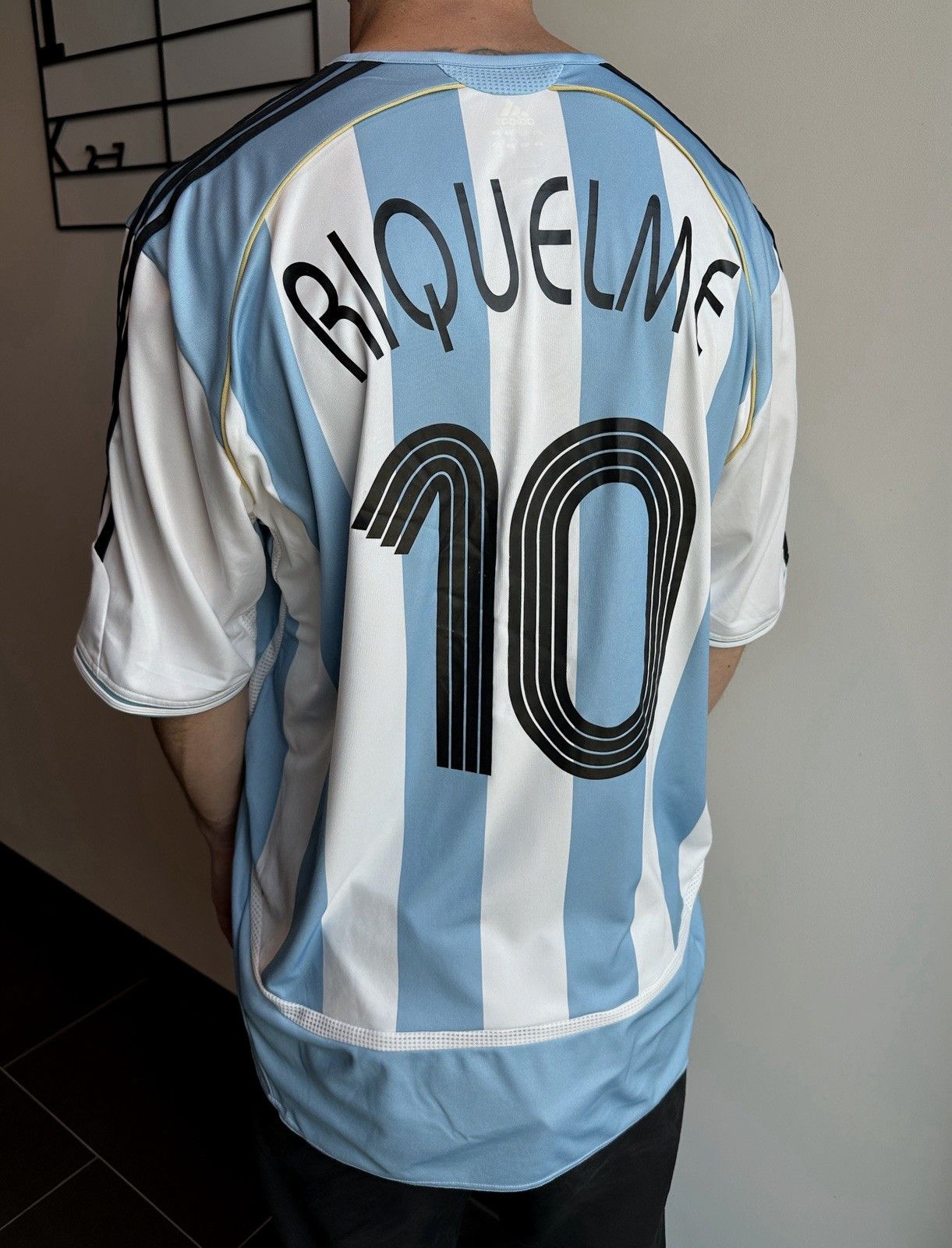 Adidas Vintage Argentina 2006/2007 Home Jersey Soccer Riquelme Size US XL / EU 56 / 4 - 2 Thumbnail