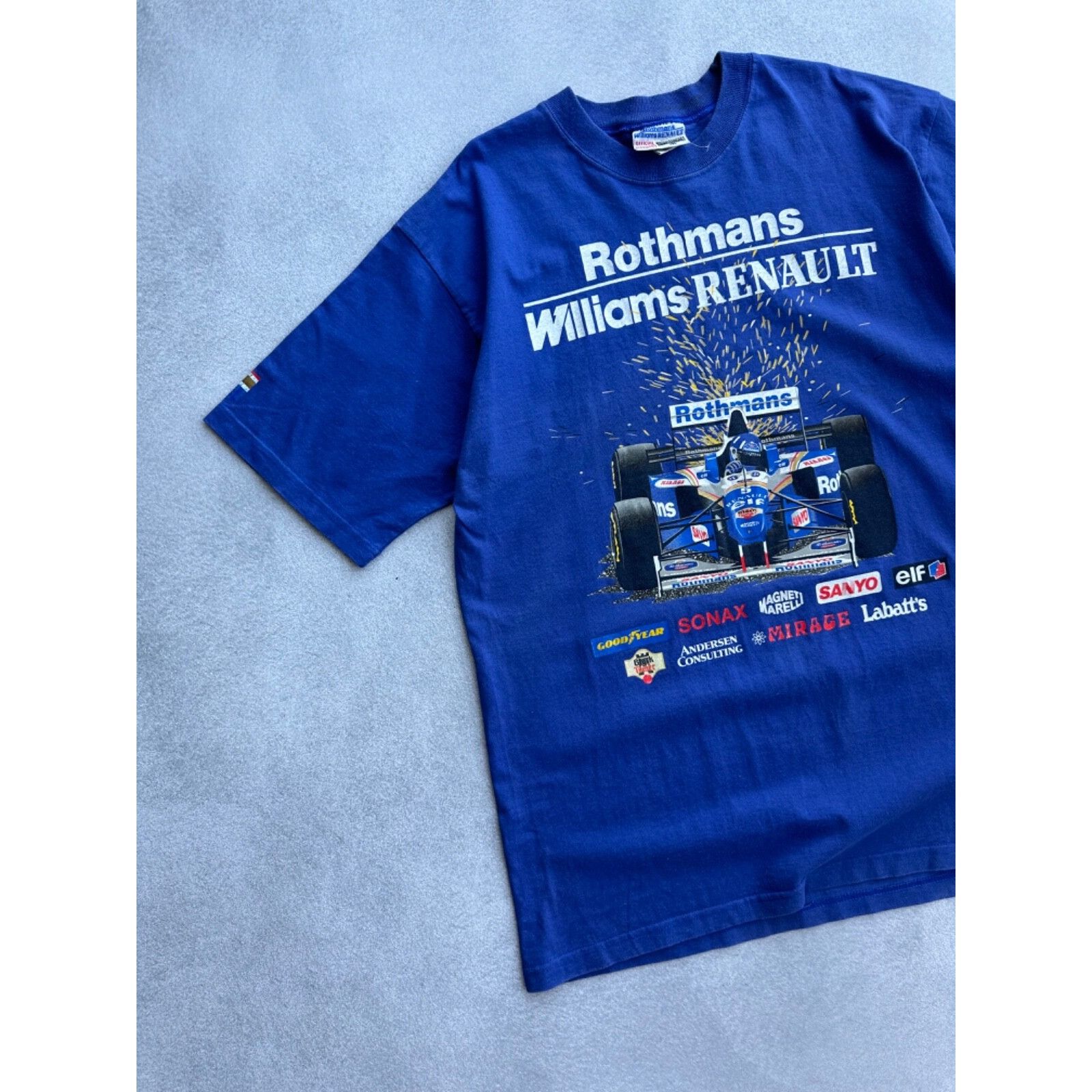 Vintage Vintage Rothmans Williams Renault F1 Racing T-shirt 90s Sz L Size US L / EU 52-54 / 3 - 2 Thumbnail