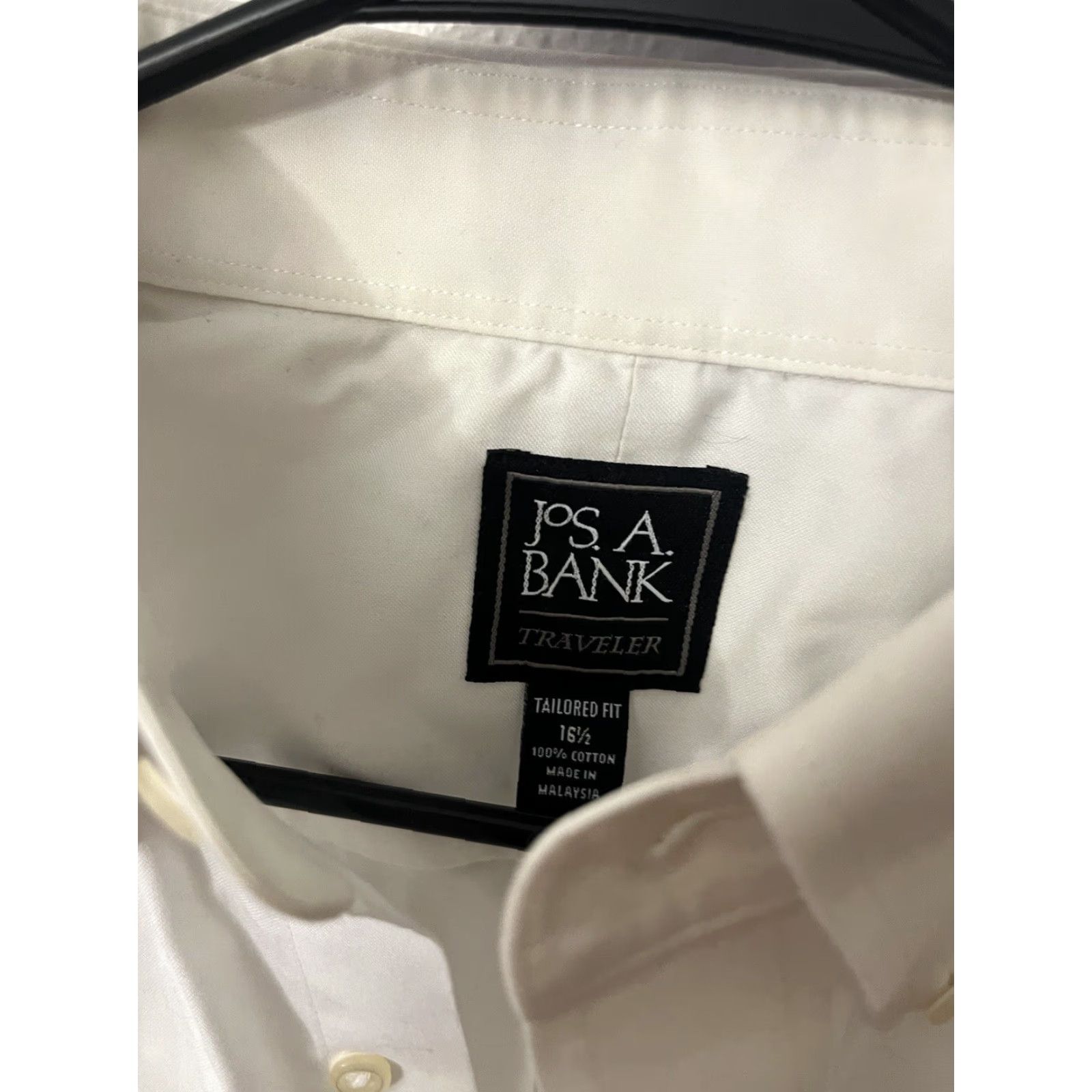 Jos. A. Bank VINTAGE Jos. A. Bank Button-Up Shirt Men 16.5 White Short Sleeve Travel Workwear Cotton Regular Pocketed Men Size US L / EU 52-54 / 3 - 2 Thumbnail