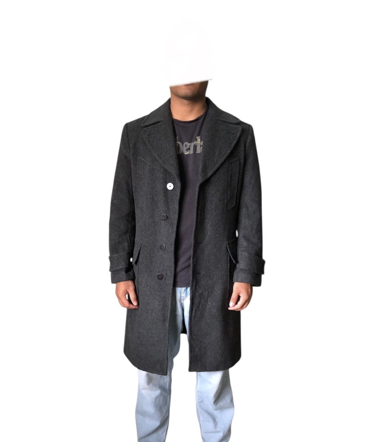 Jean Paul Gaultier Vintage Jean Gaultier Homme Single Breasted Wool Long Coat Size US M / EU 48-50 / 2 - 3 Thumbnail