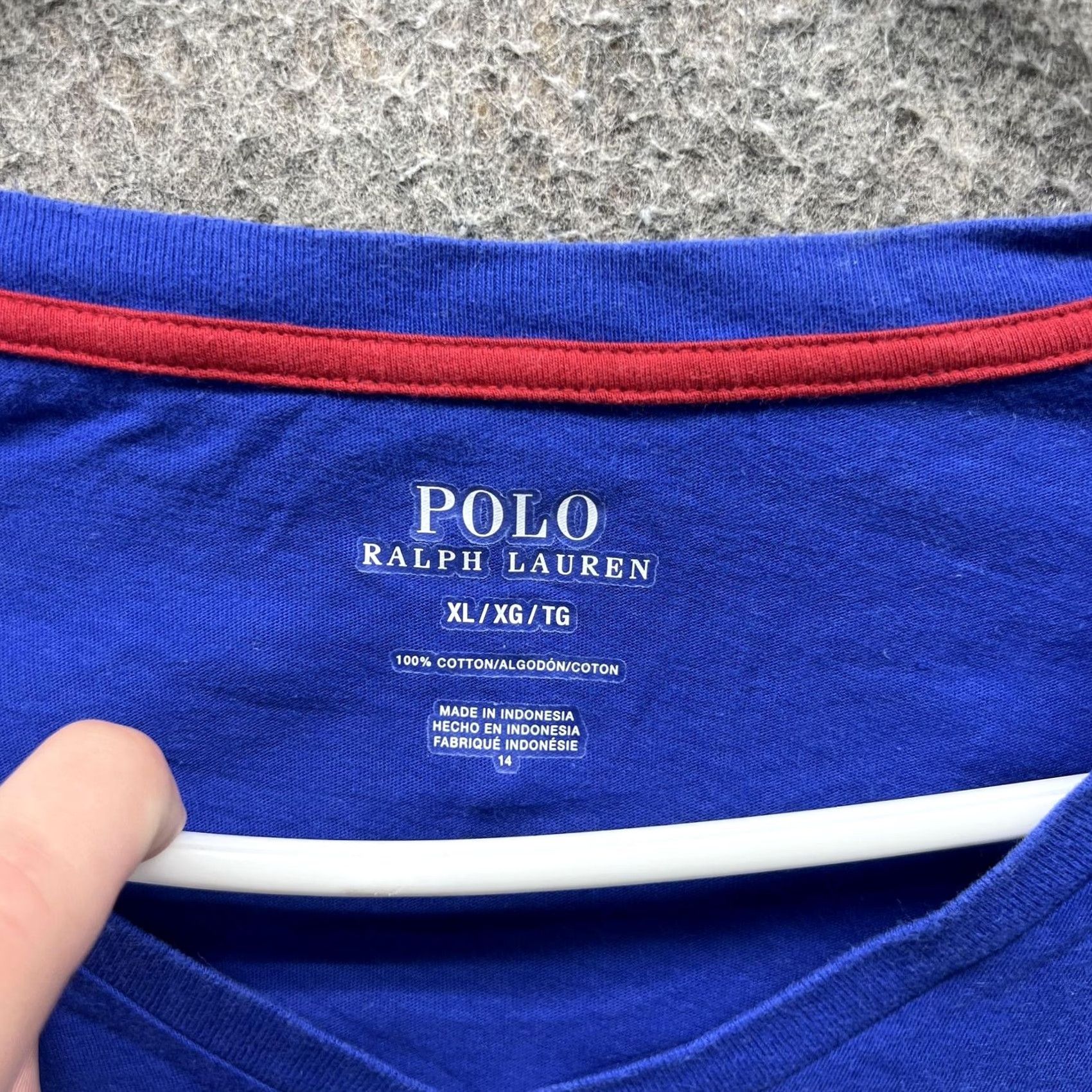 Polo Ralph Lauren Polo Ralph Lauren Shirt Mens XL Blue V-Neck 100% Cotton Casual Tee T-Shirt Size US XL / EU 56 / 4 - 5 Thumbnail