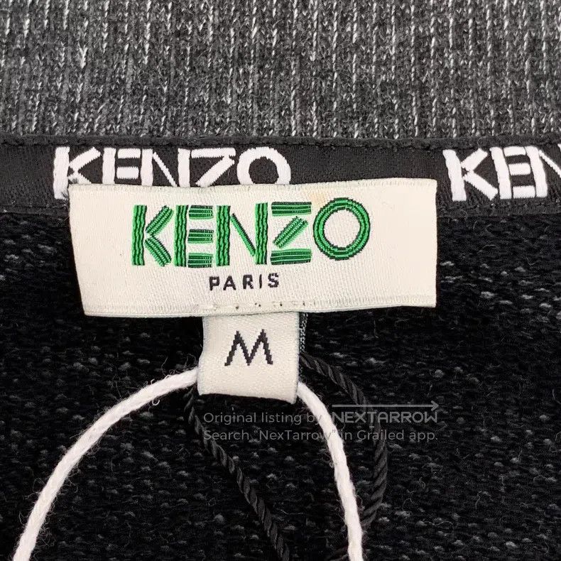 Kenzo Kenzo Dark Grey Logo Floral Embroidered Cotton Short Sleev Size M / US 6-8 / IT 42-44 - 6 Thumbnail