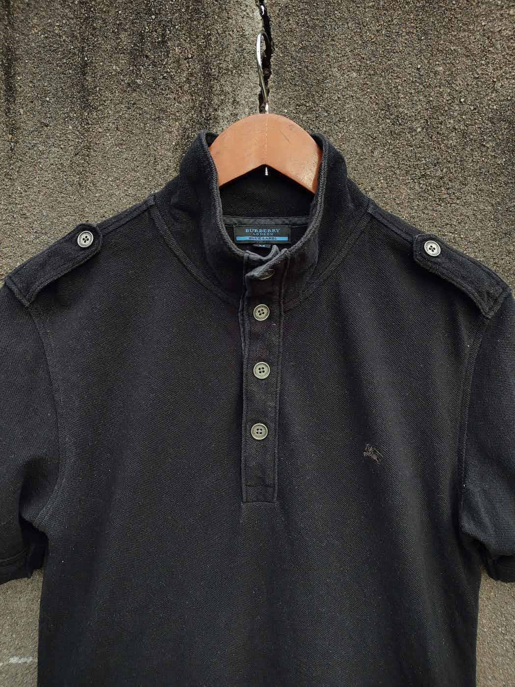 Burberry × Designer 🔥STEAL🔥Burberry London Blue Label Black Plain Polo Tee Size US S / EU 44-46 / 1 - 2 Thumbnail