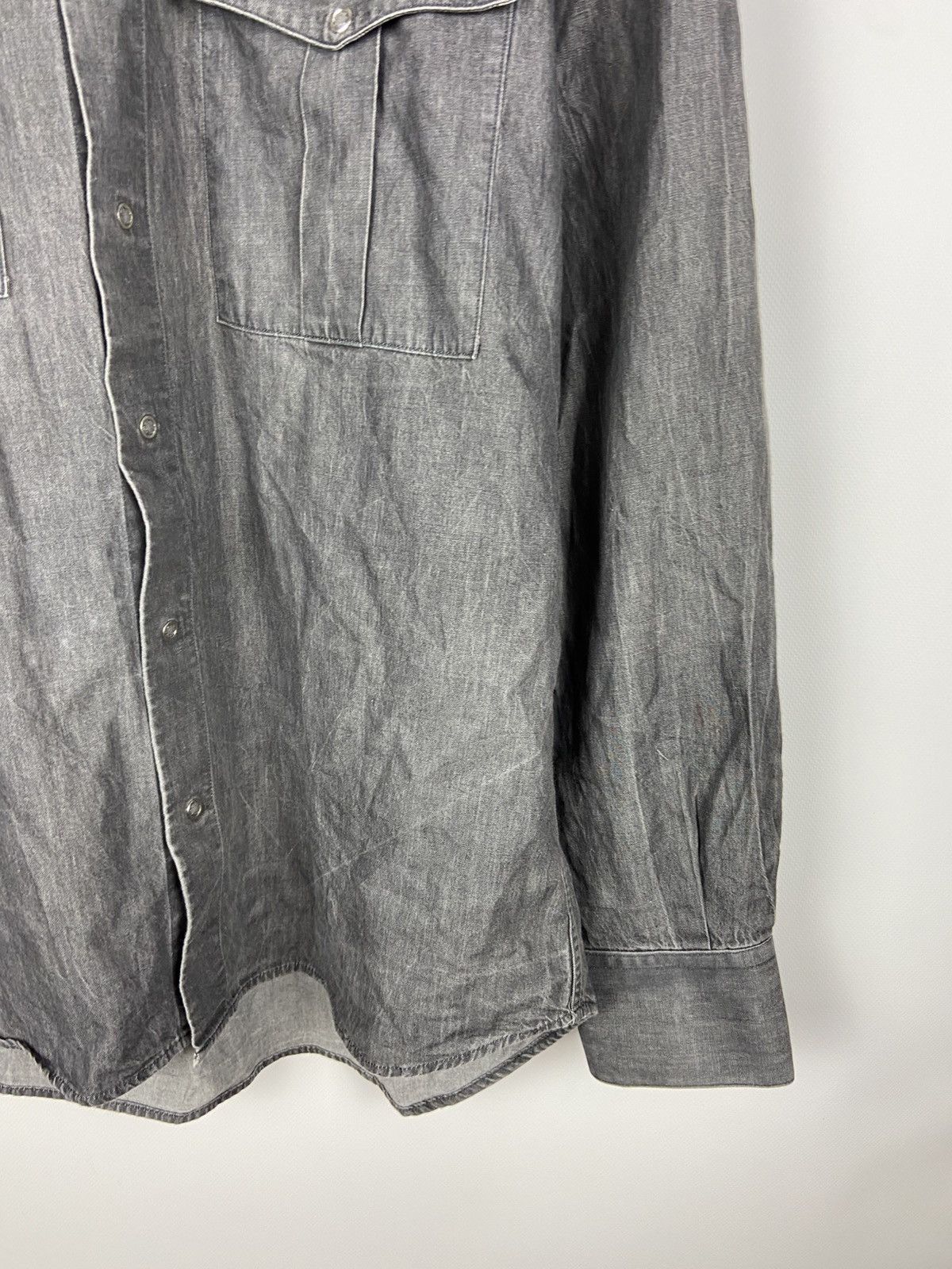 Designer × MCM Vintage MCM Faded Gray Mens Luxury Button Shirt Logo Size US XL / EU 56 / 4 - 8 Thumbnail